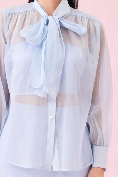 Caliste Blue Long Sleeve Top