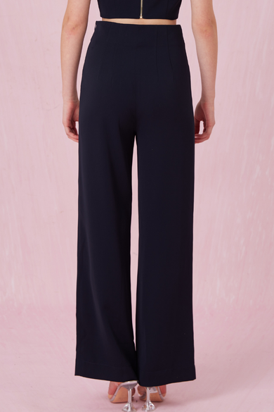 Chantille Navy Blue Flare Pants