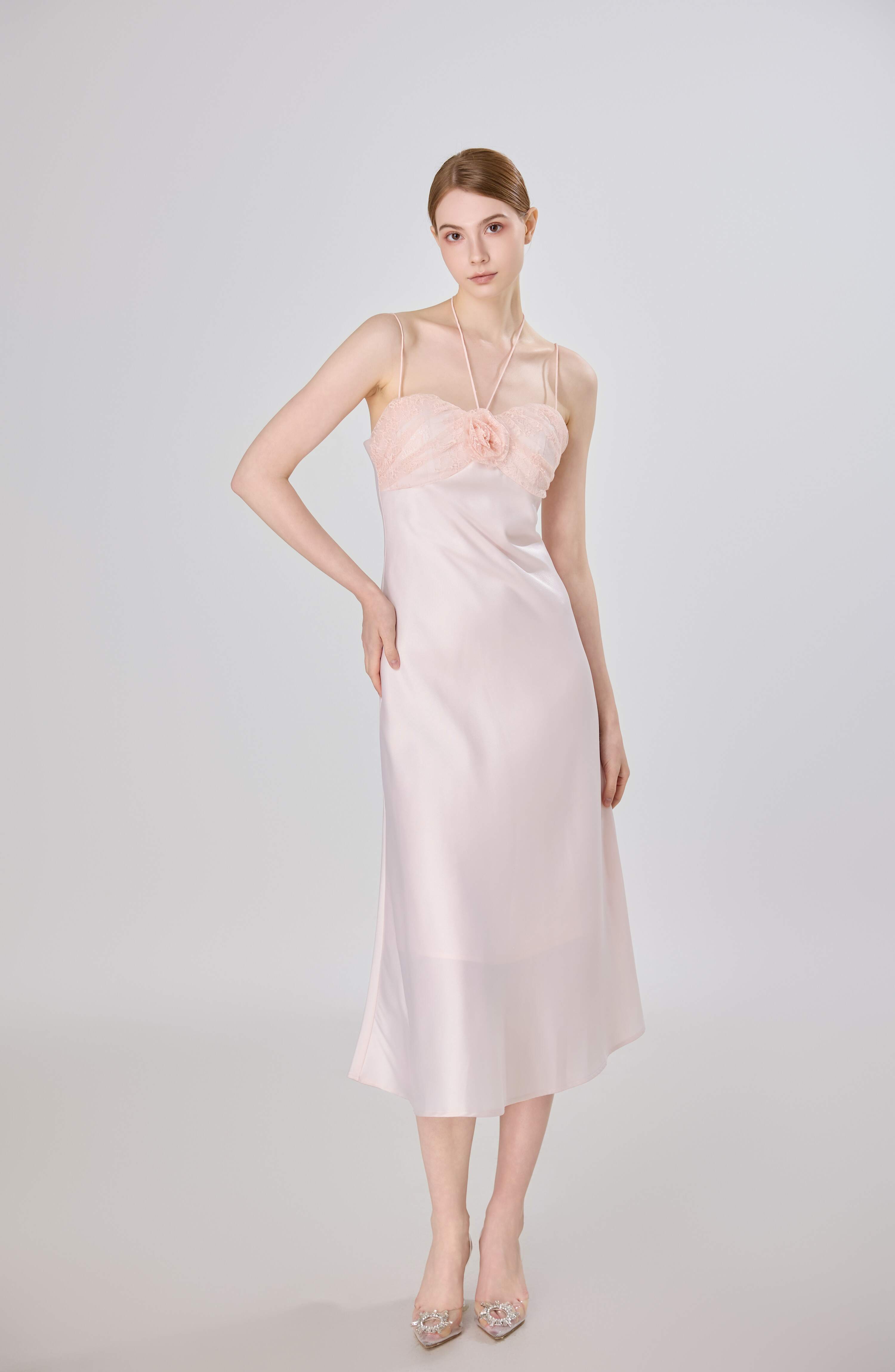 Chantela Pink Spaghetti Strap Dress