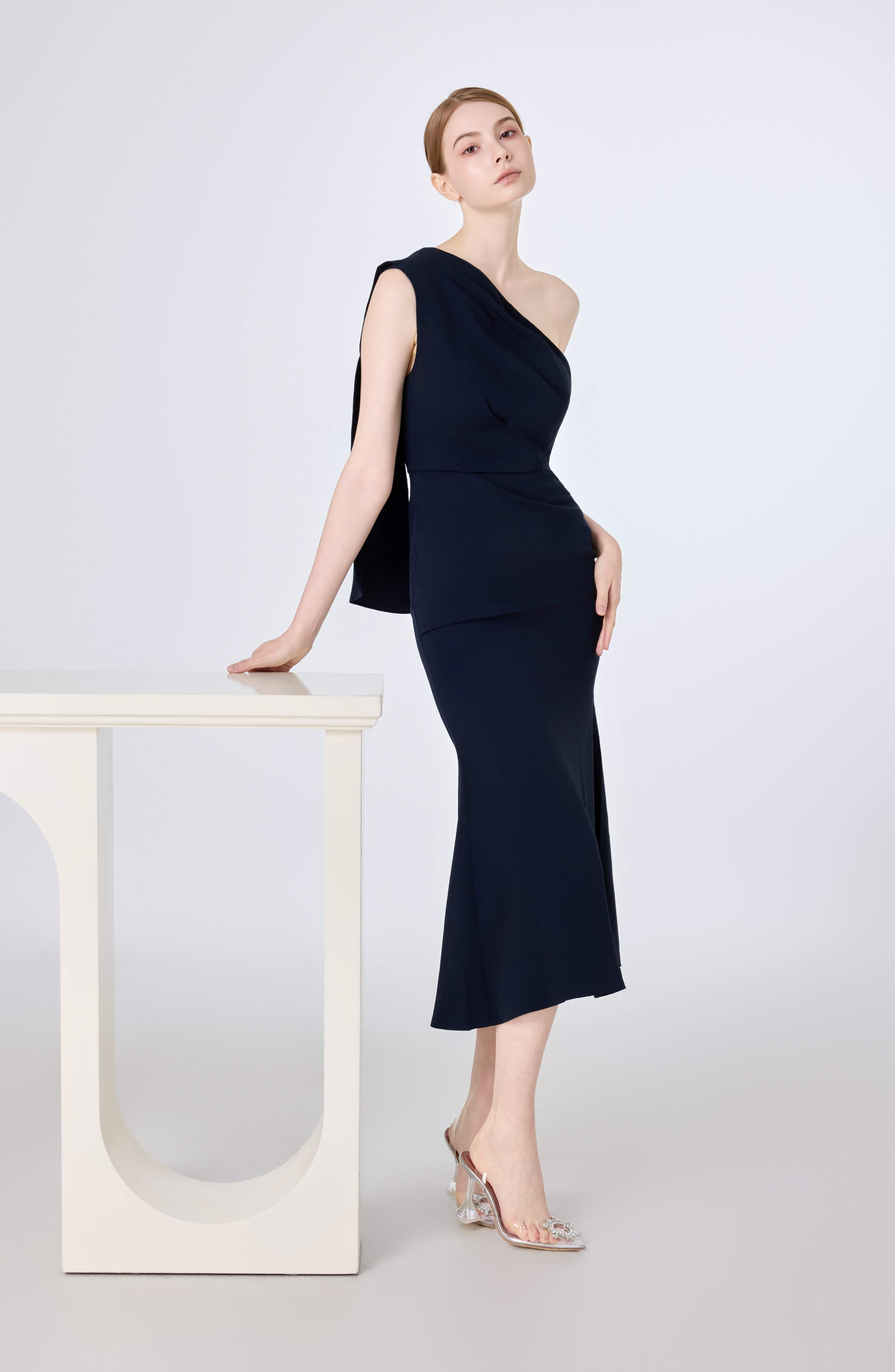 Chantell Navy Toga Dress