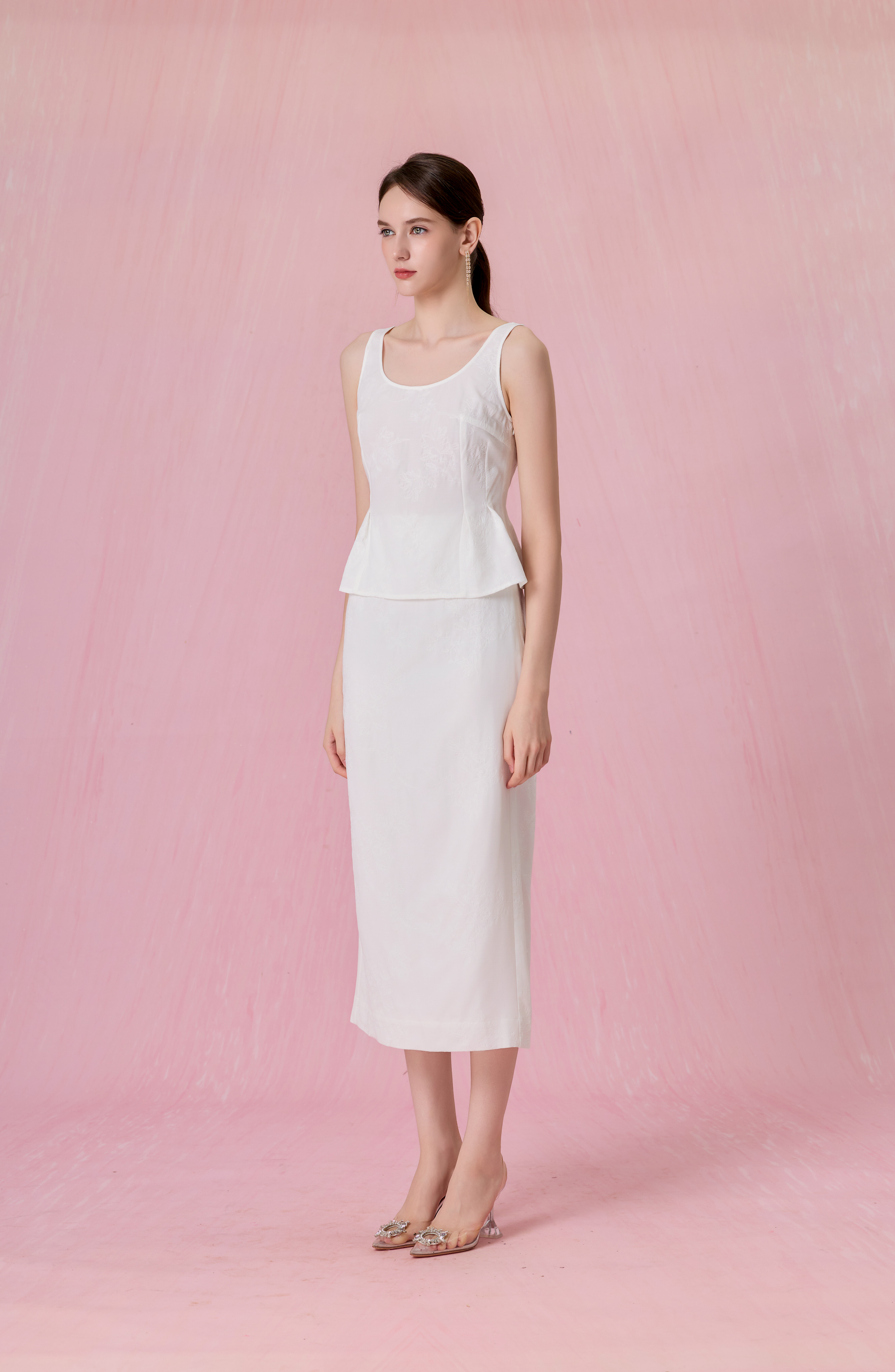 Cherisse Ivory Peplum Top