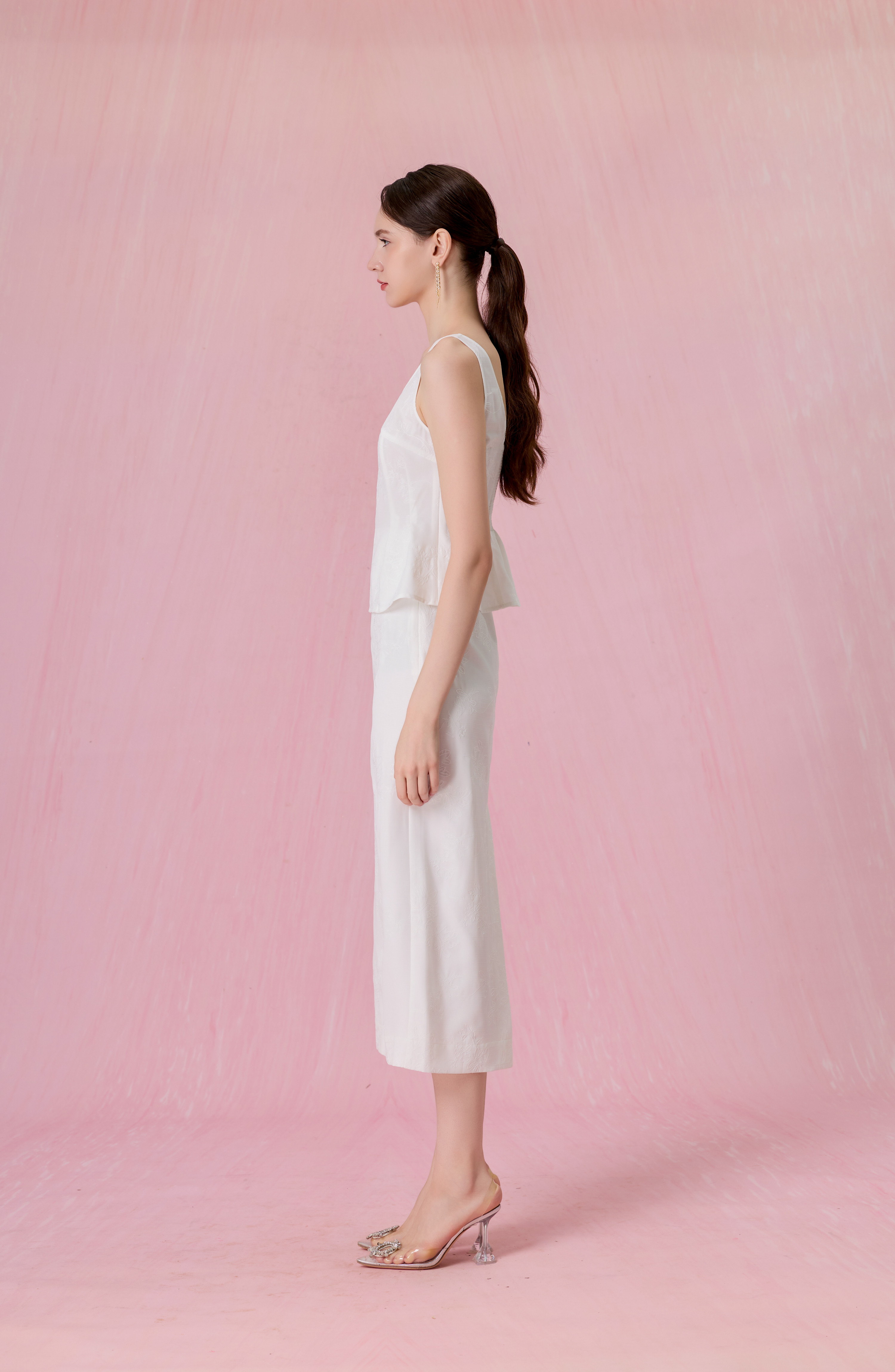Cherisse Ivory Peplum Top