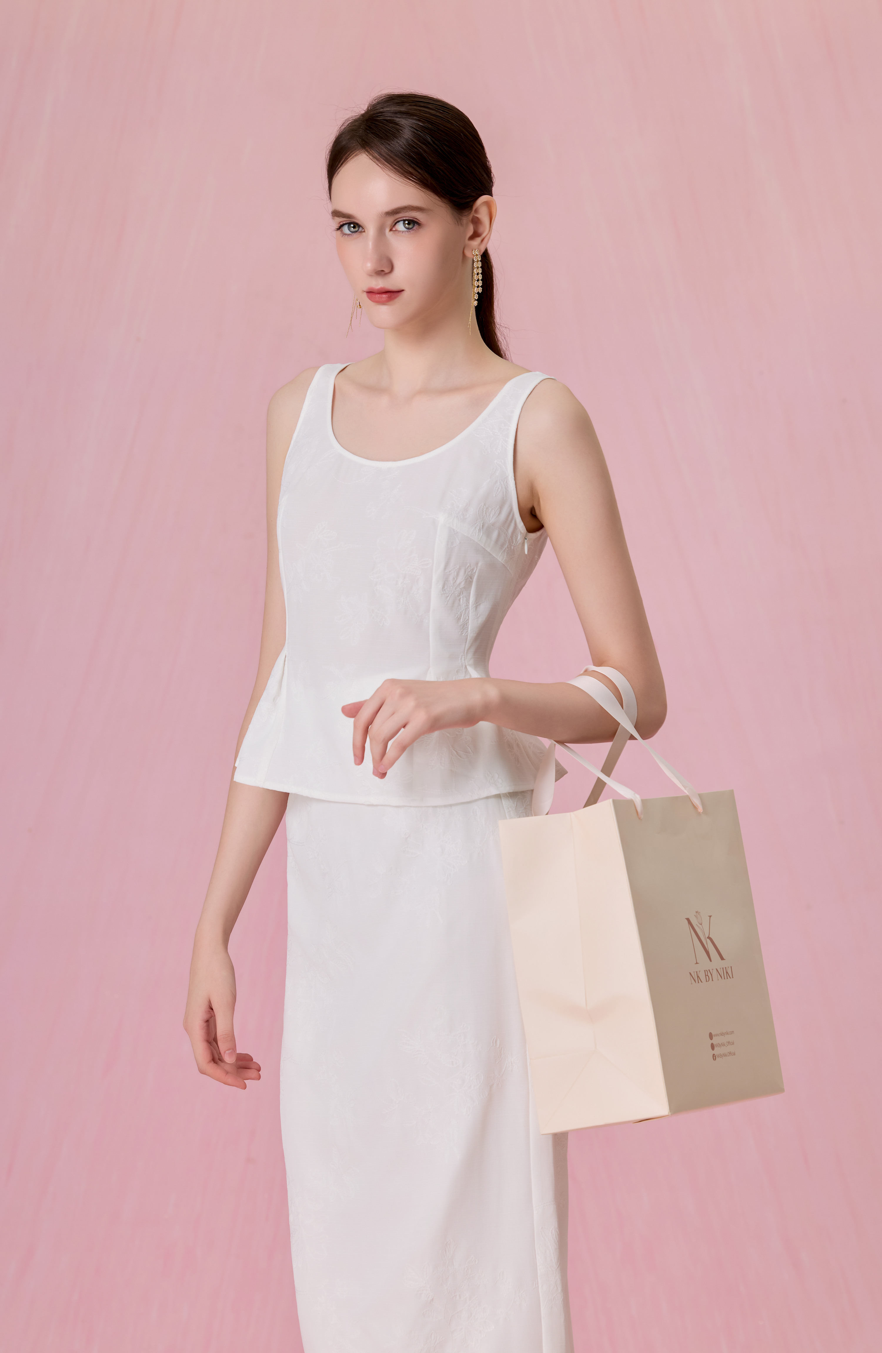 Cherisse Ivory Peplum Top