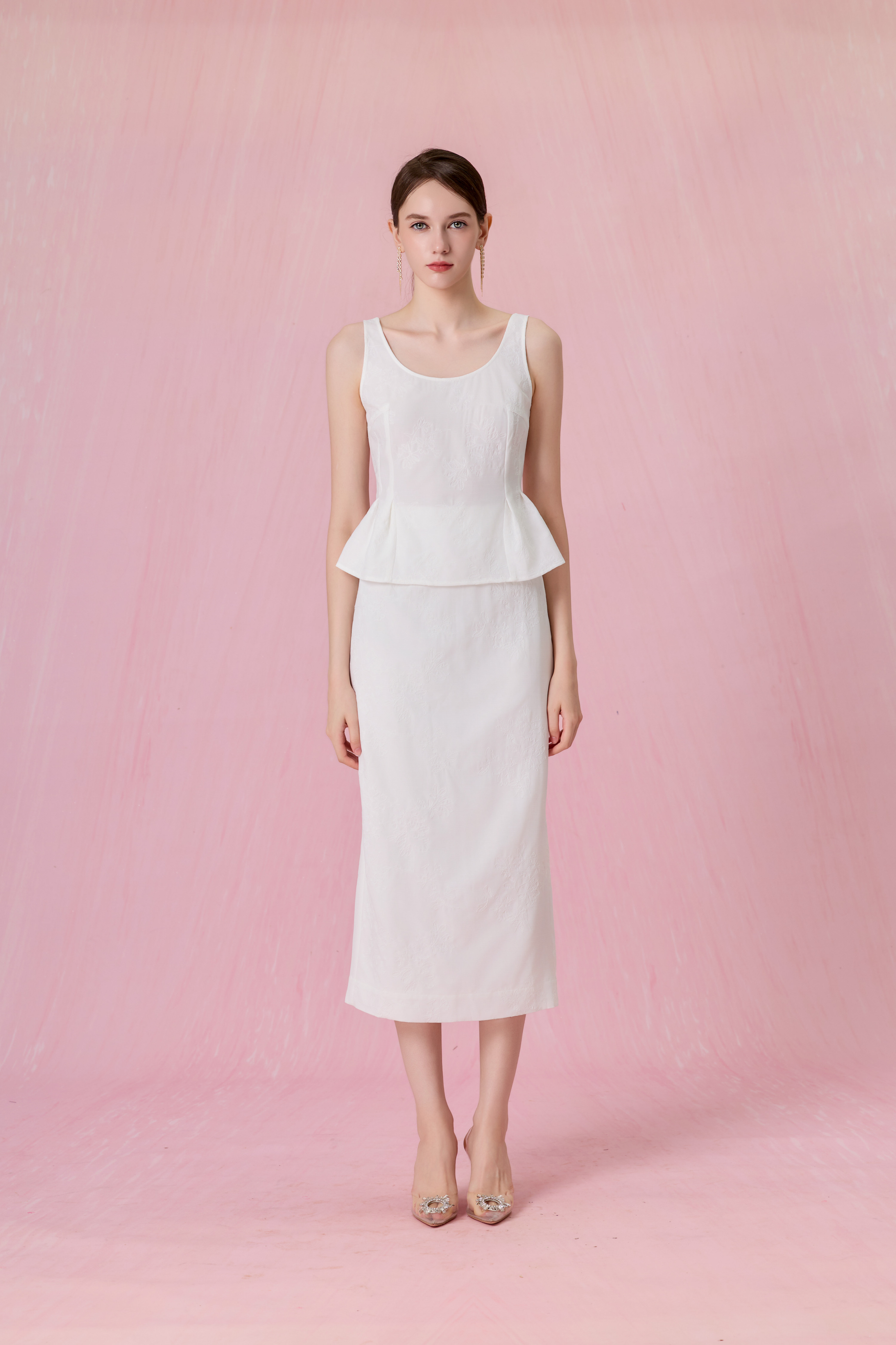 Cherisse Ivory Peplum Top