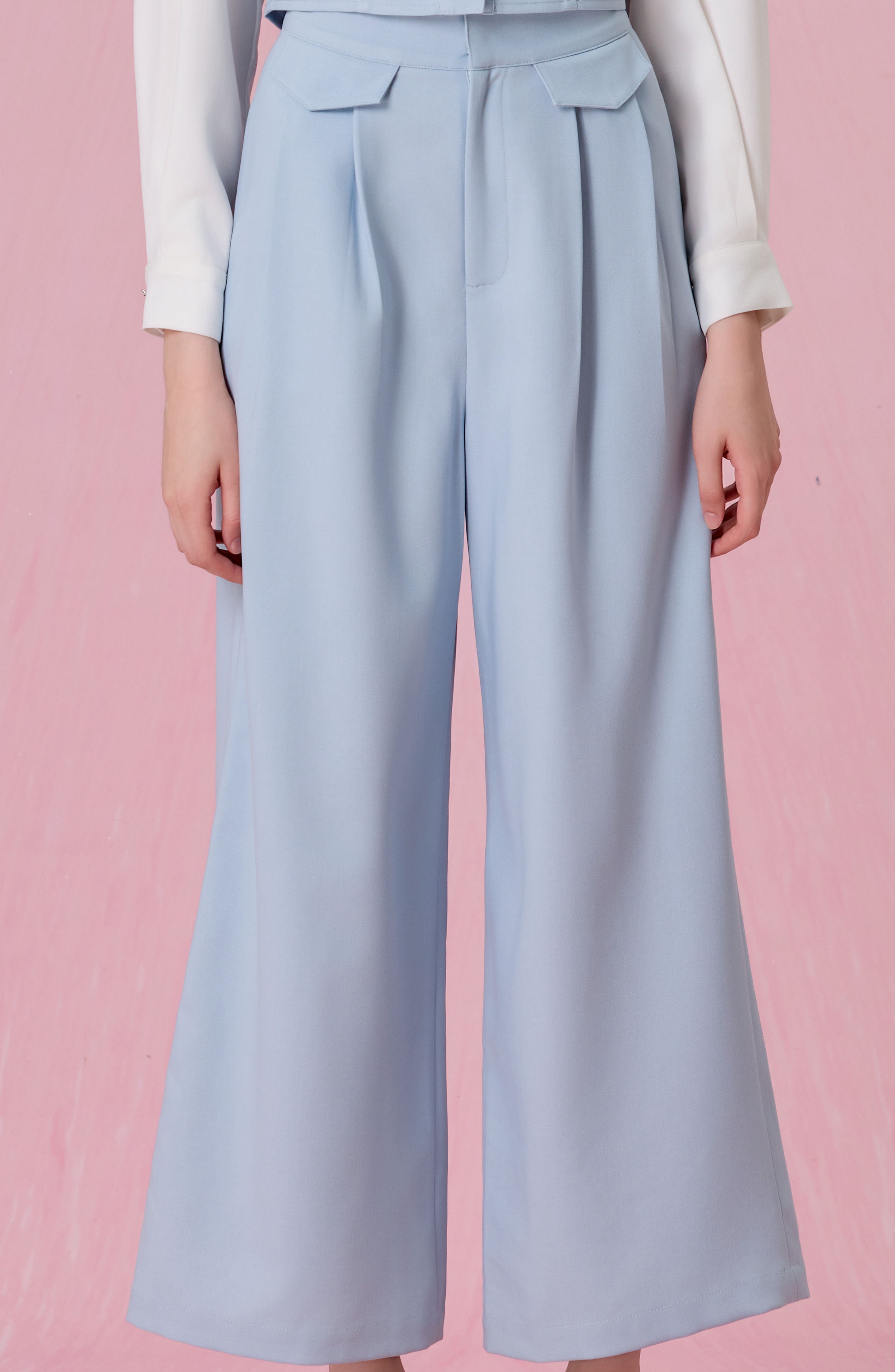 Cherisa Blue Wide-Leg Pants