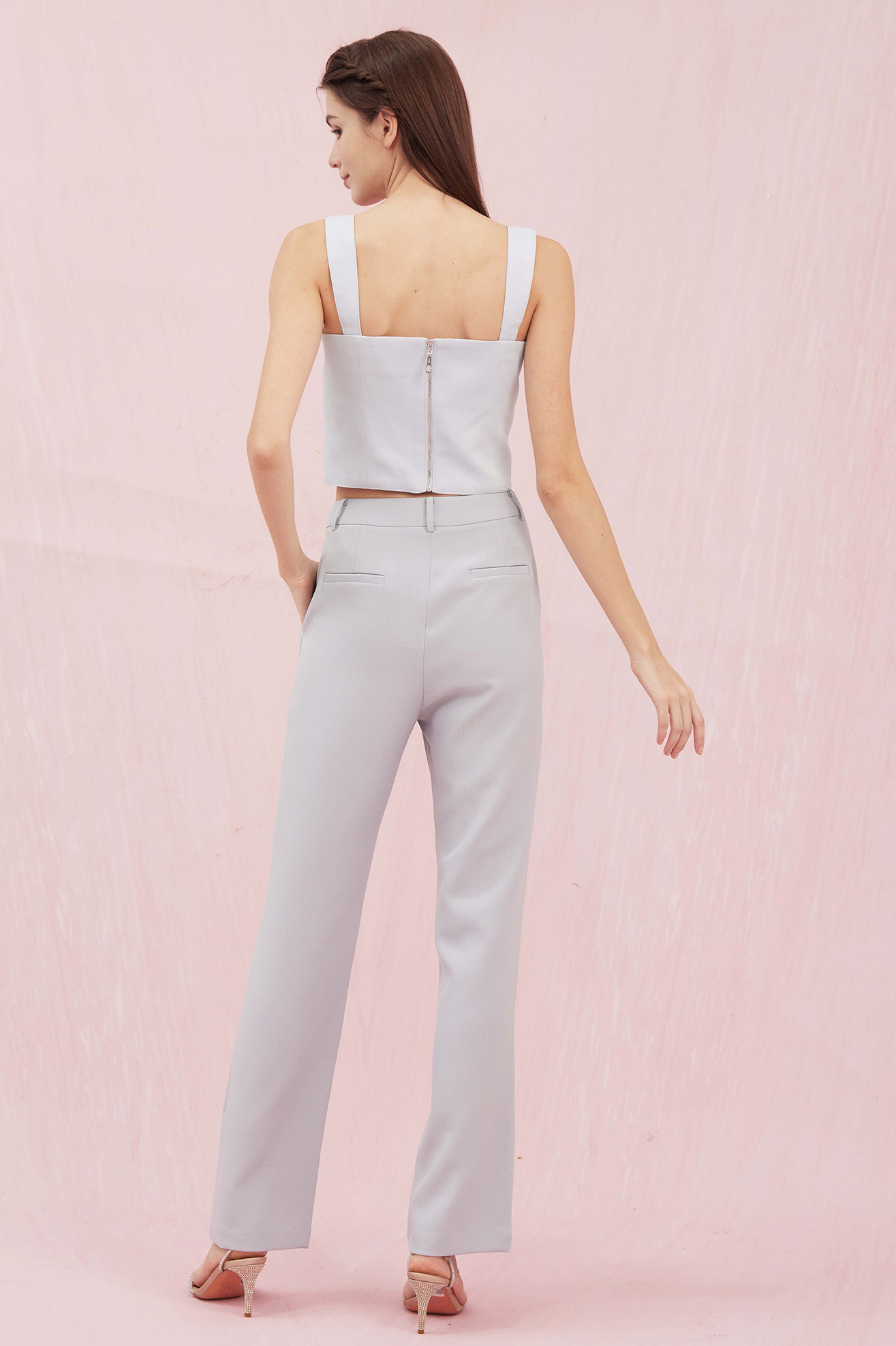 Alysson Light Blue Bustier Top