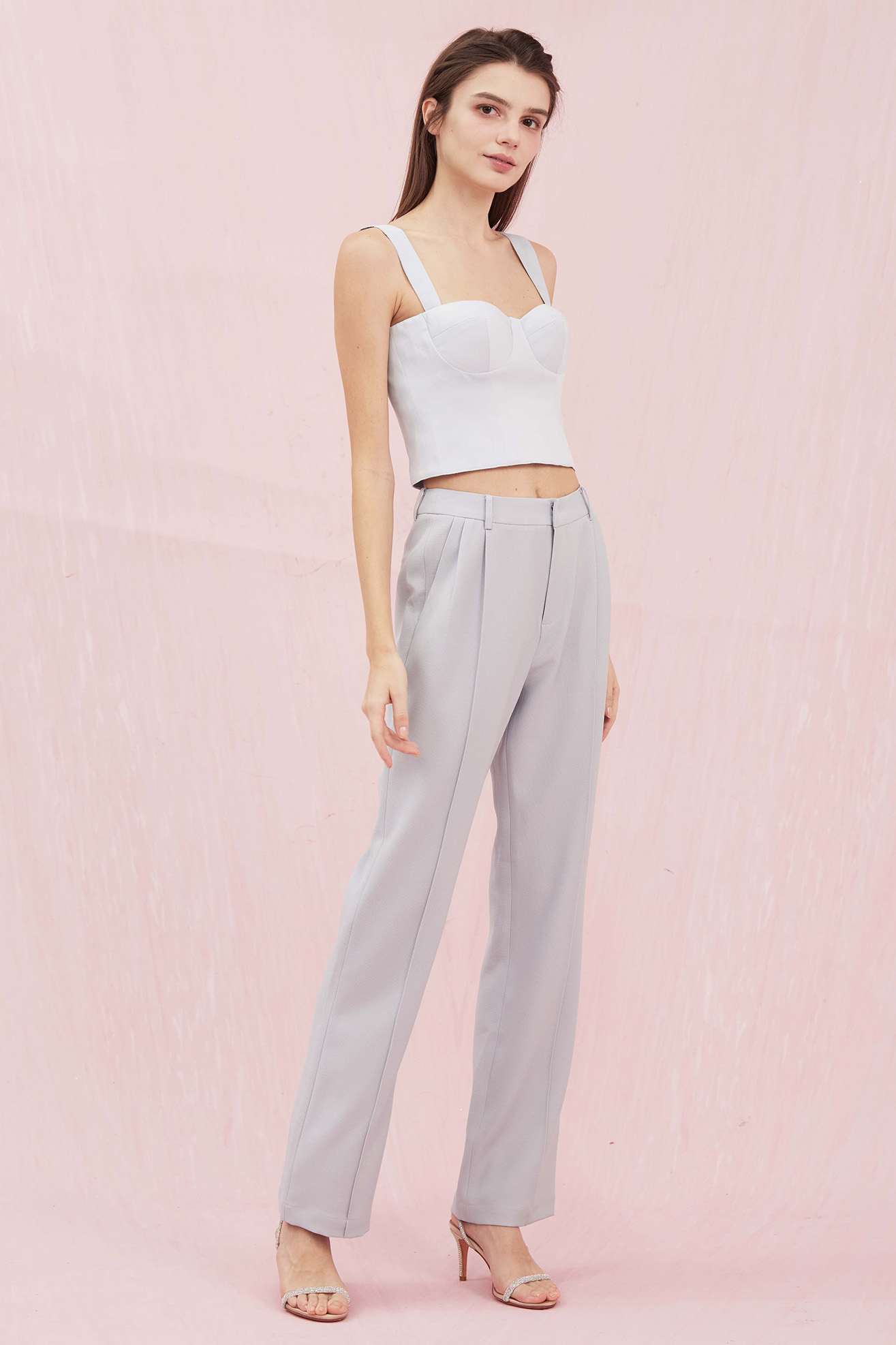 Alysson Light Blue Bustier Top