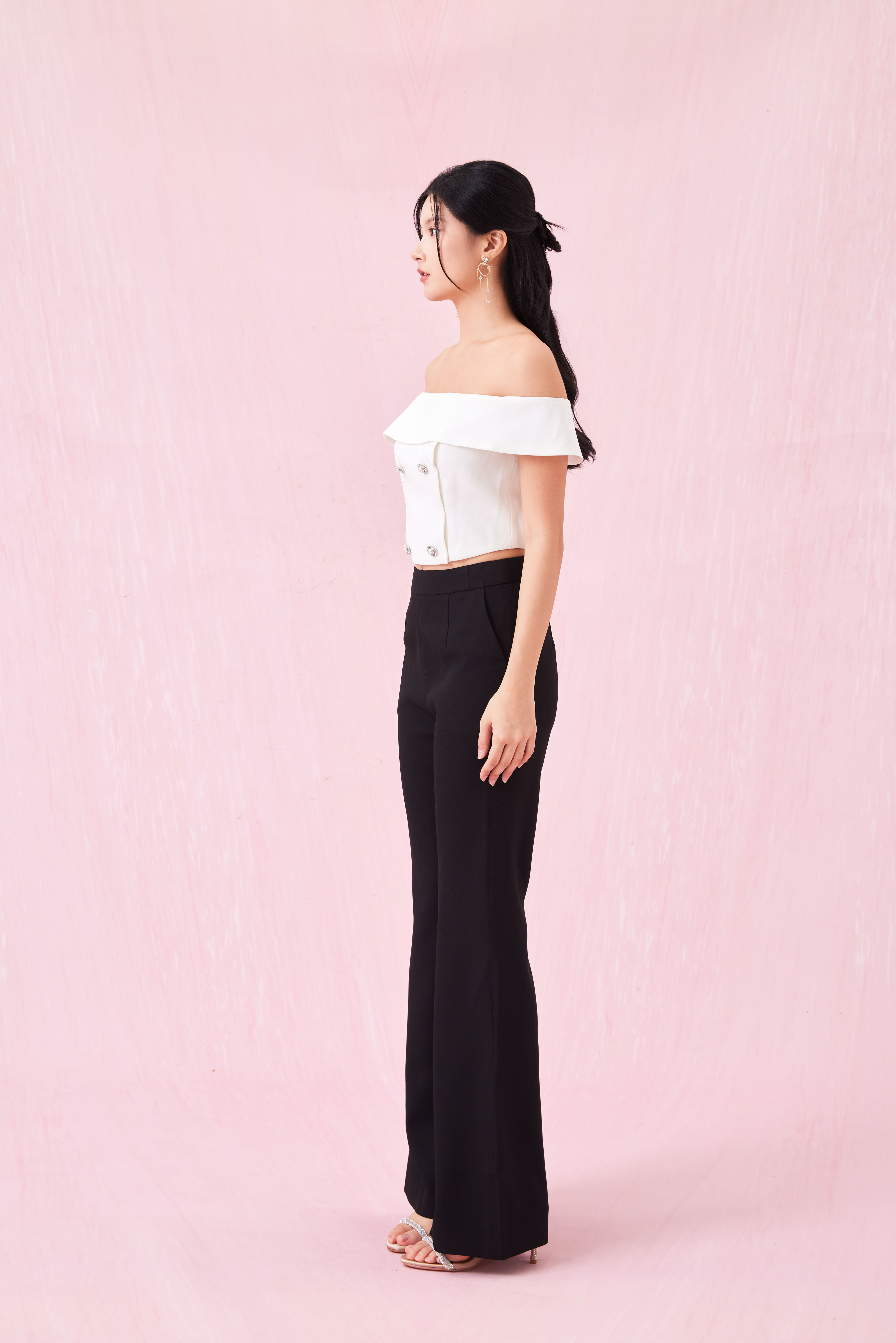 Arnett White Off Shoulder Top