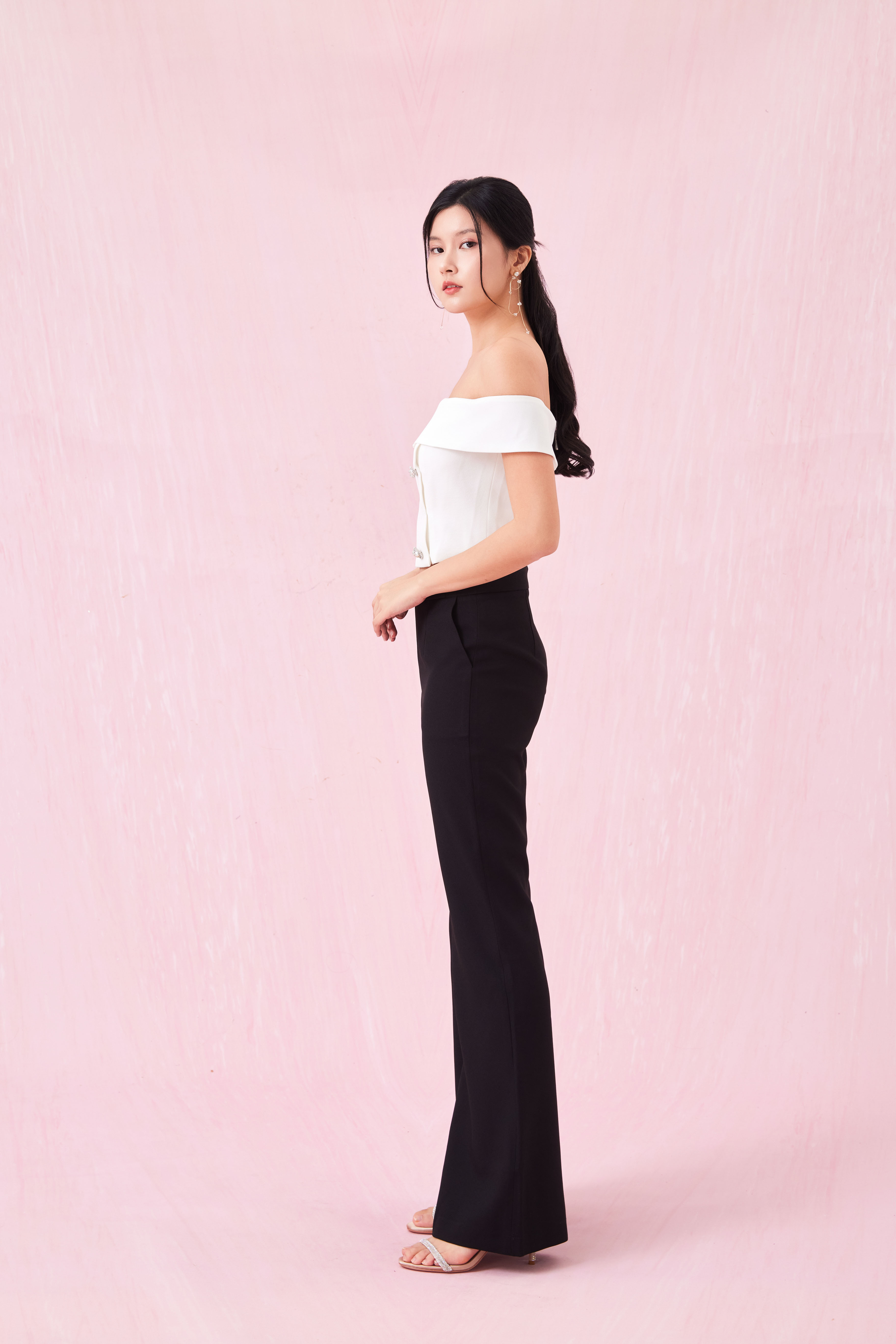 Arnett Black Flare Pant