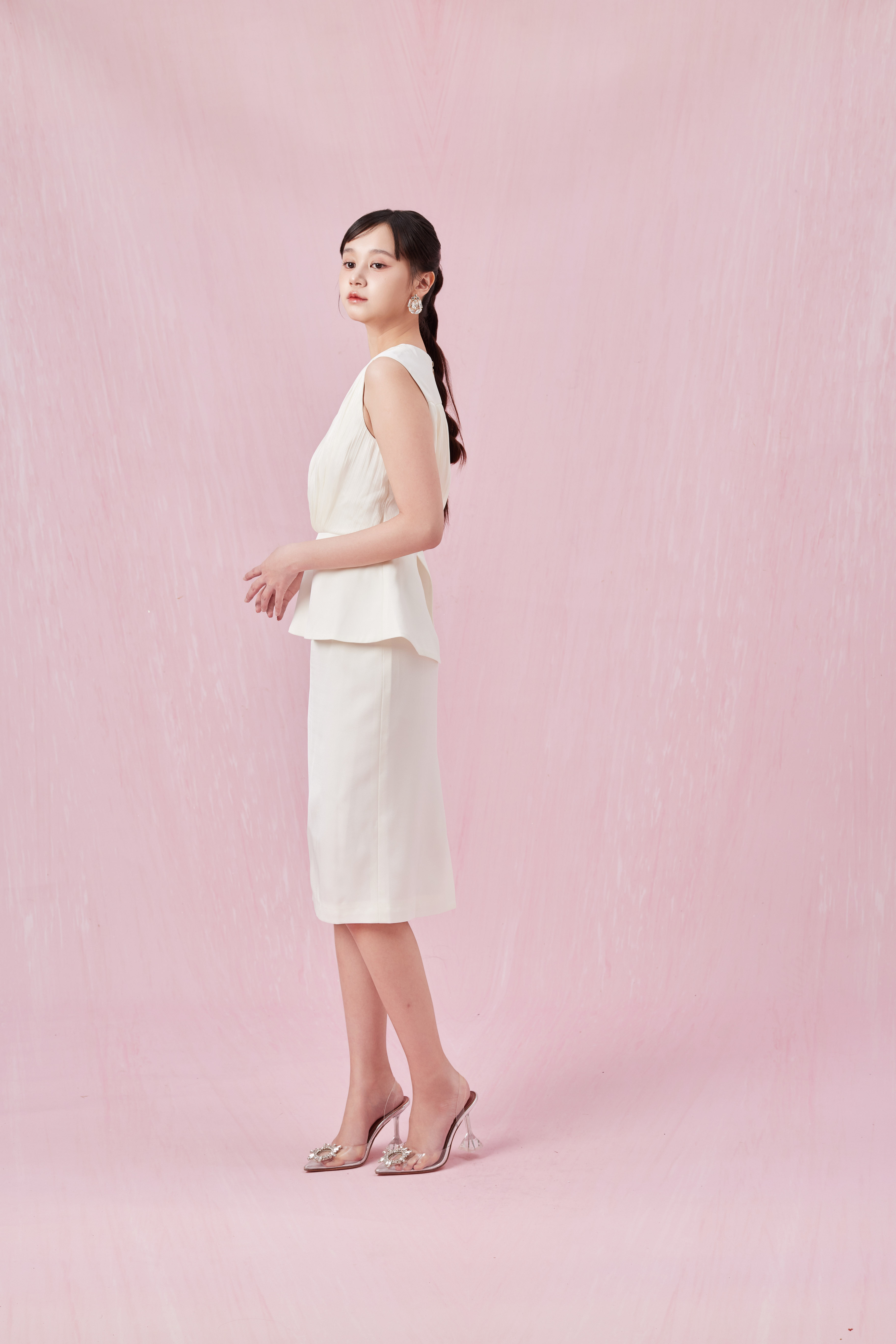 Chantea Cream A-Line Skirt