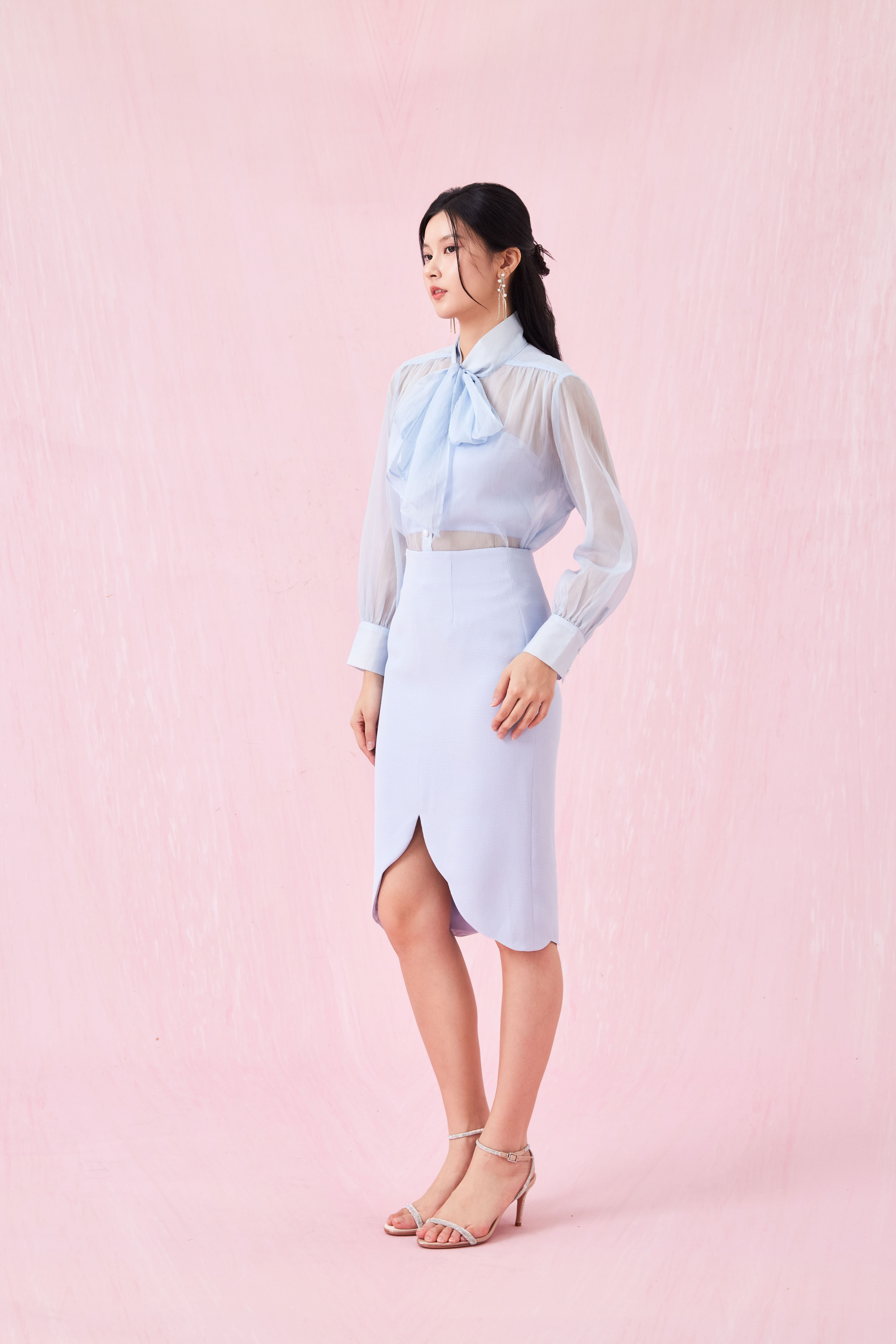 Caliste Blue Pencil Skirt