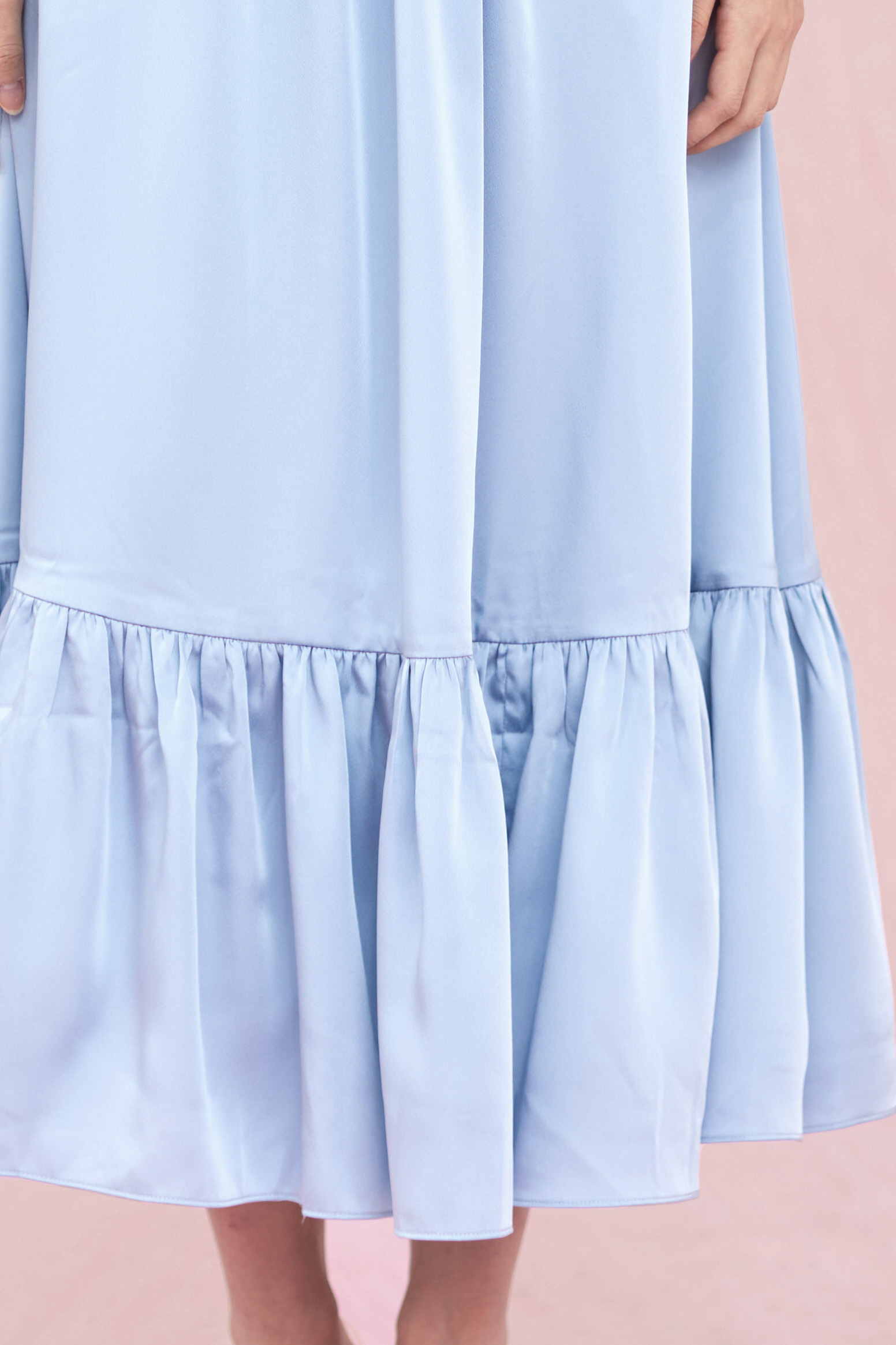 Allerie Blue Satin Skirt