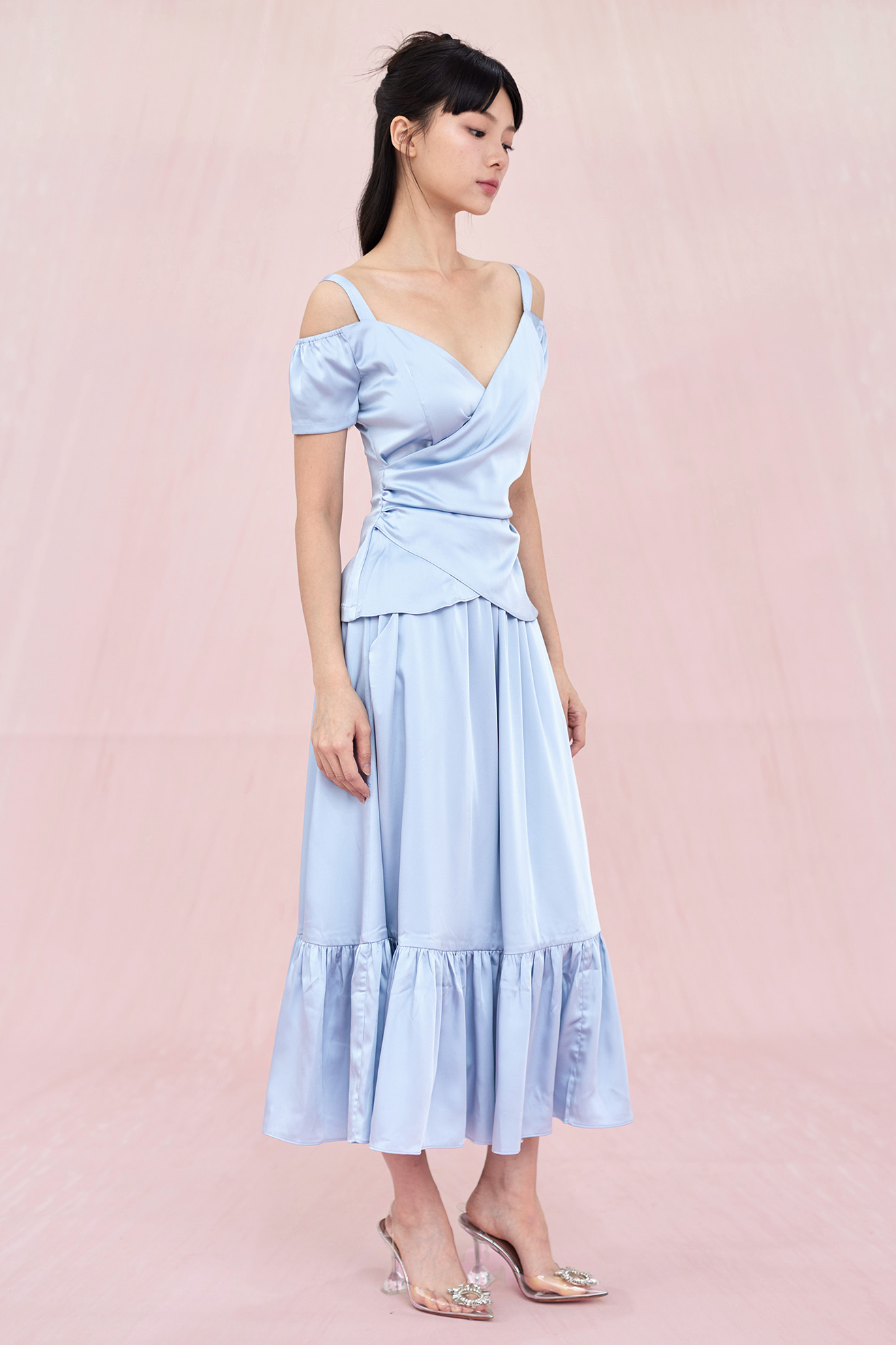 Allerie Blue Satin Top