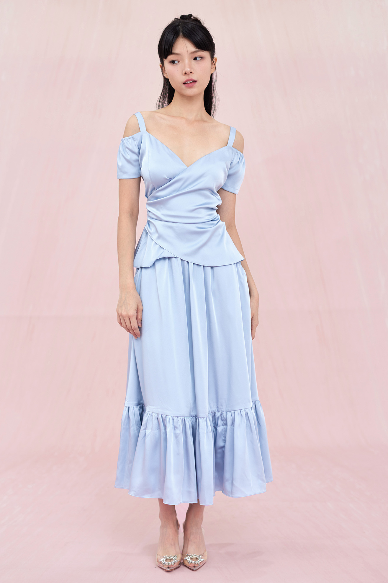 Allerie Blue Satin Top