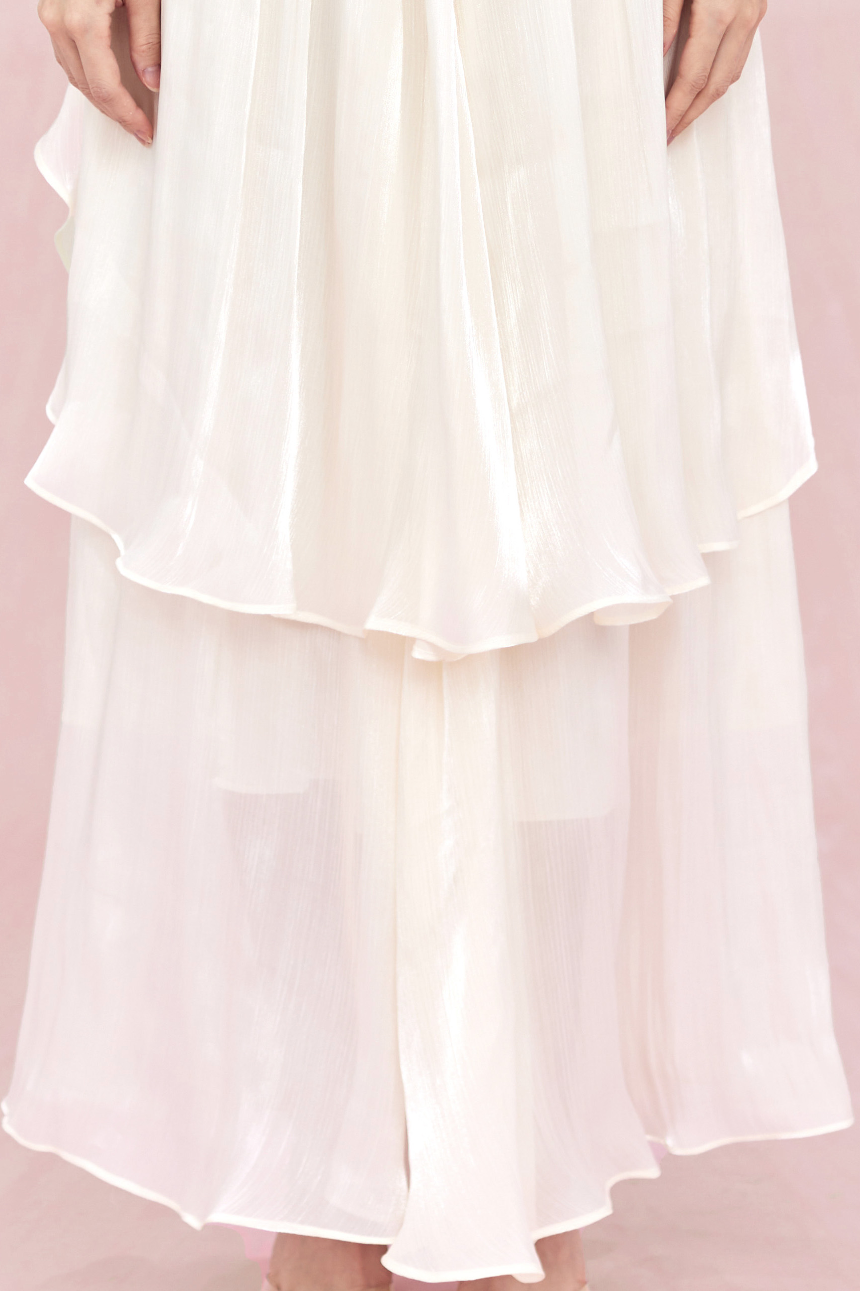 Annette Beige Tier Skirt