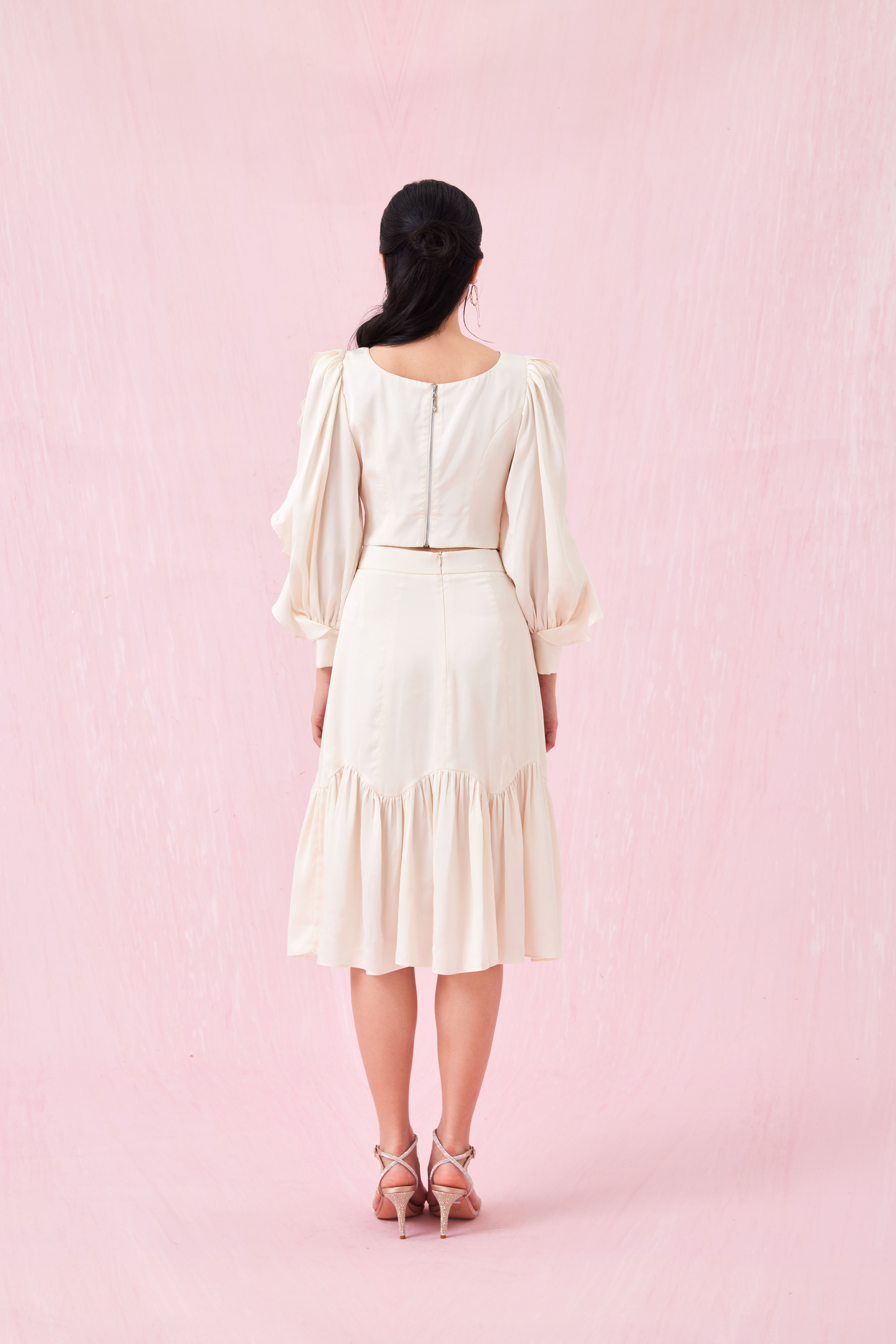 Catiana Beige Glitter Top