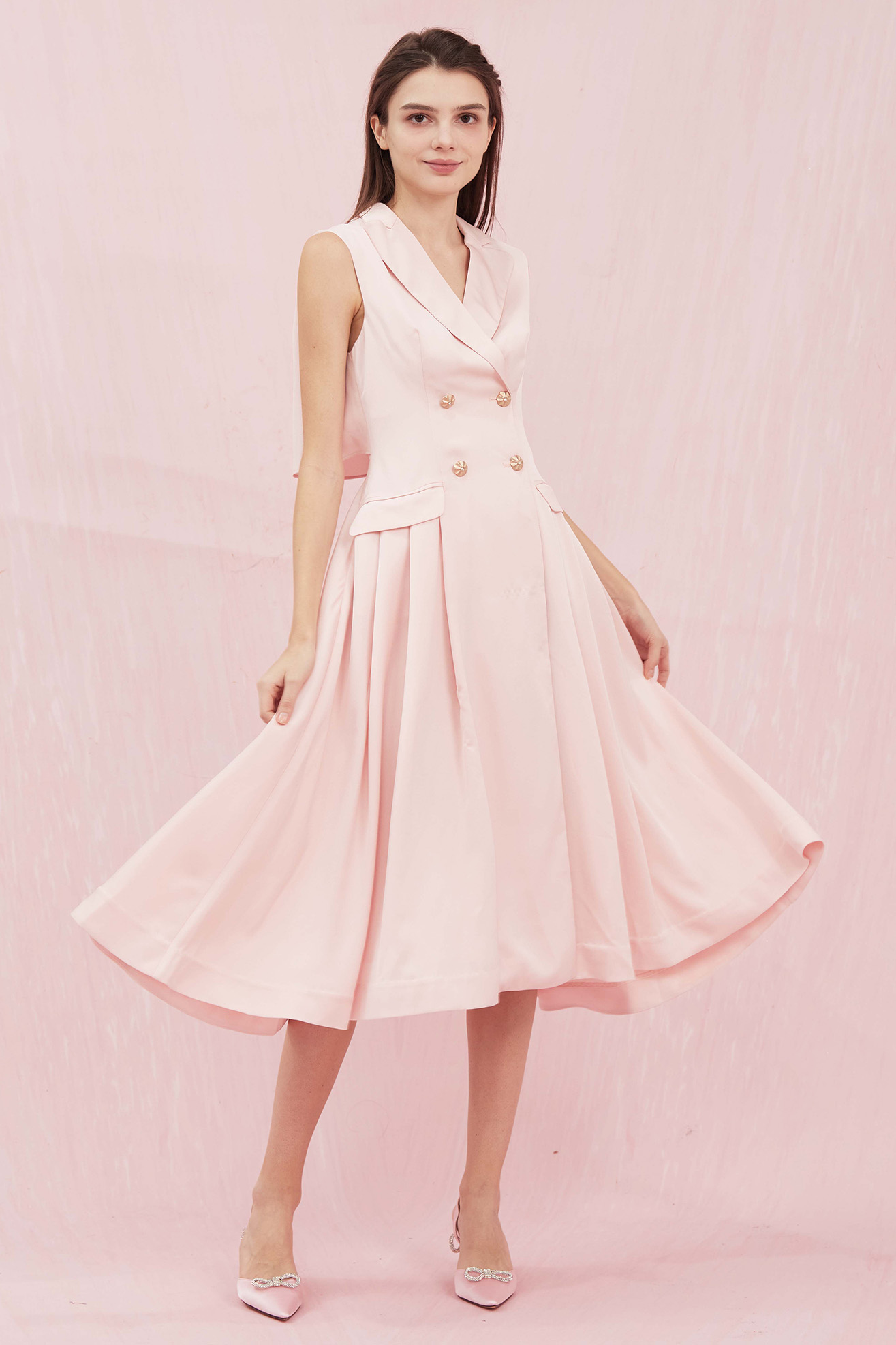 Gracianna Pink Long Dress