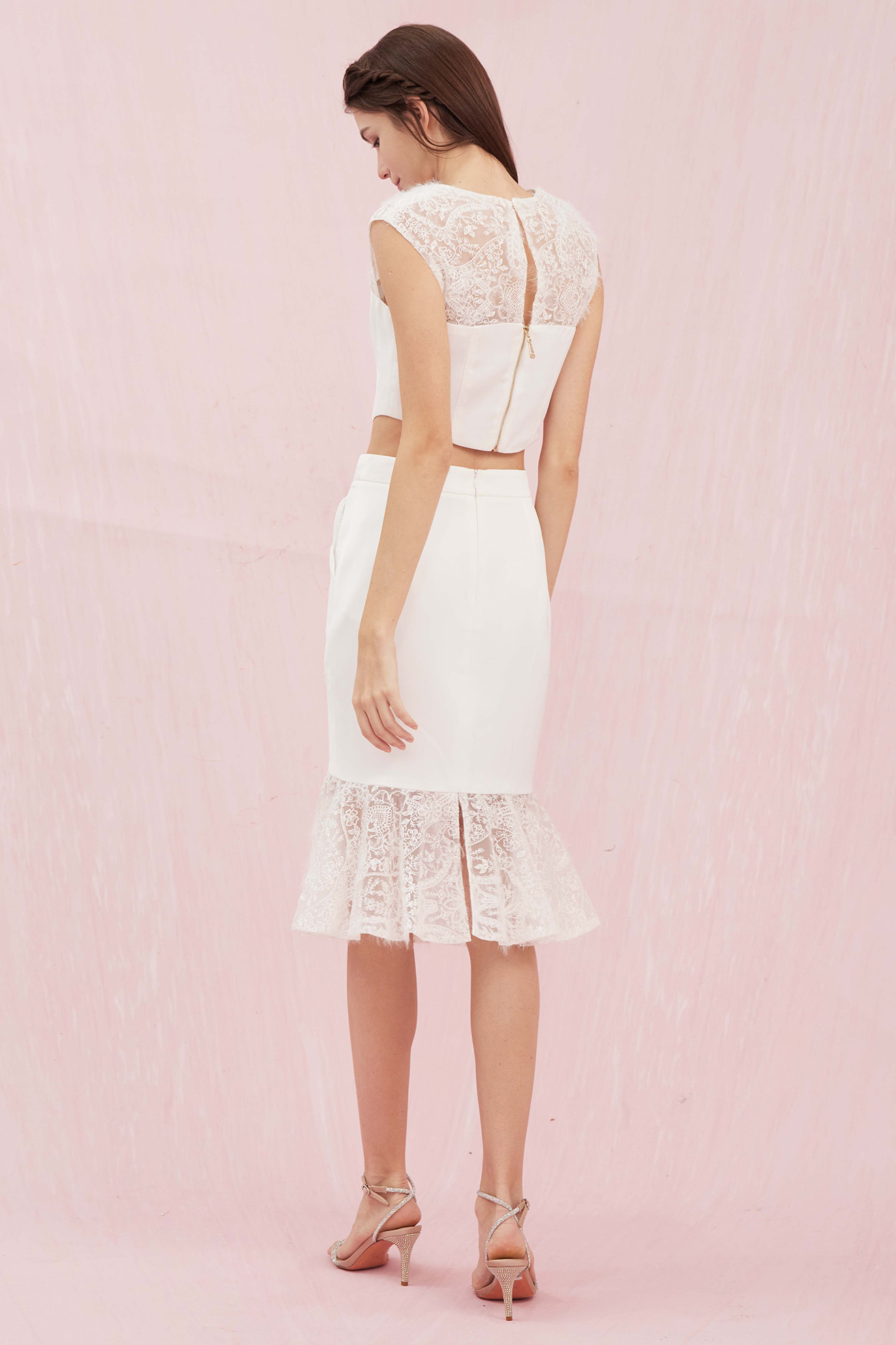 Geena White Lace Skirt