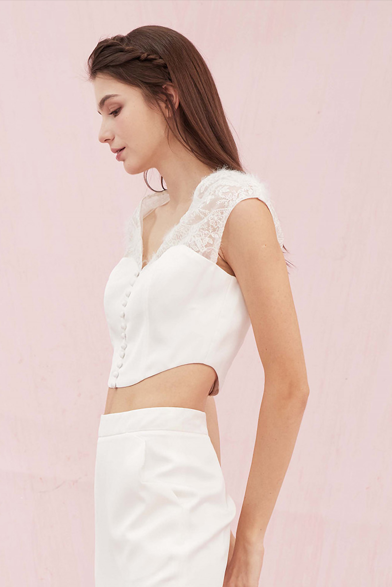Geena White Lace Top