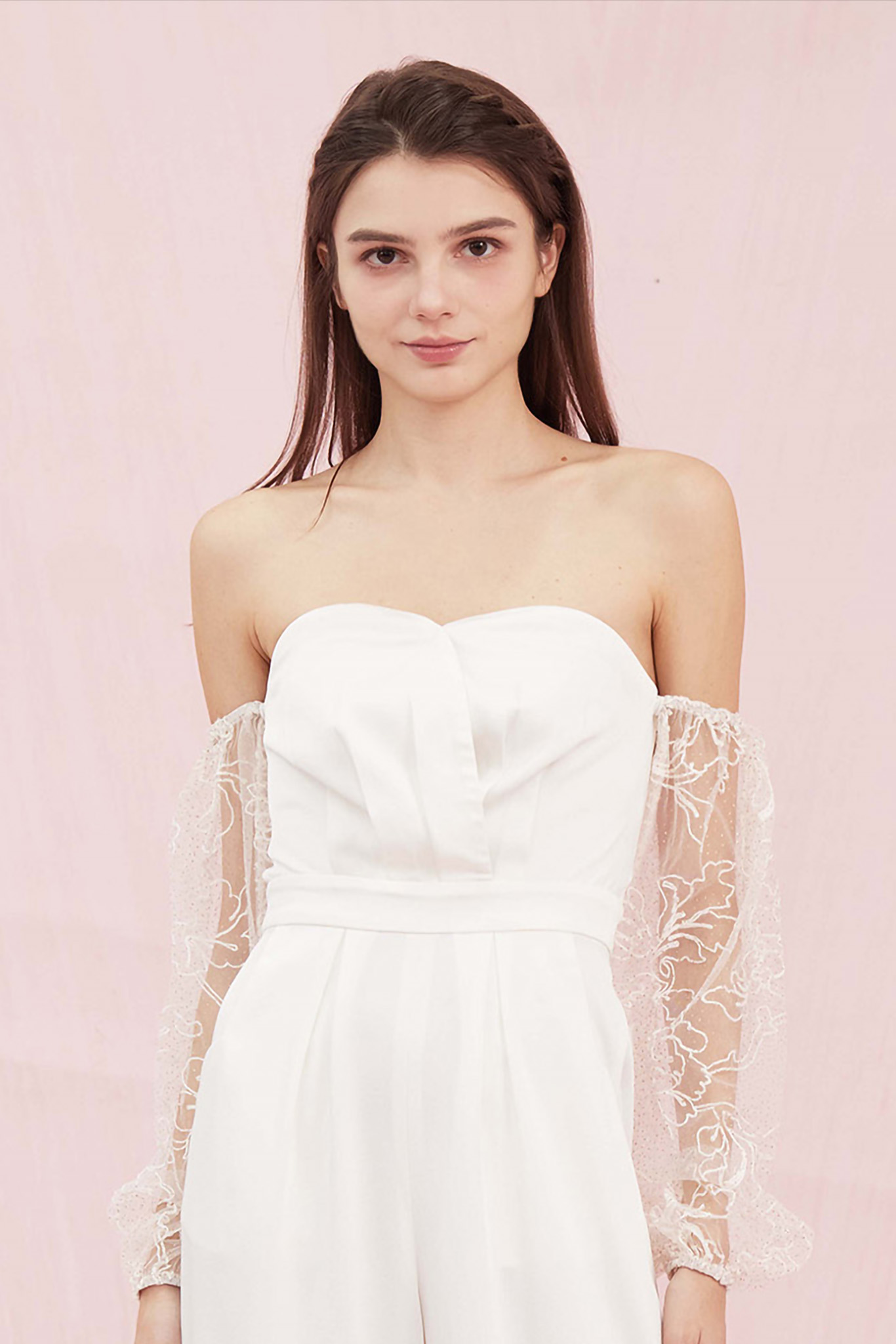 Gwynith White Off Shoulder Jumpsuit