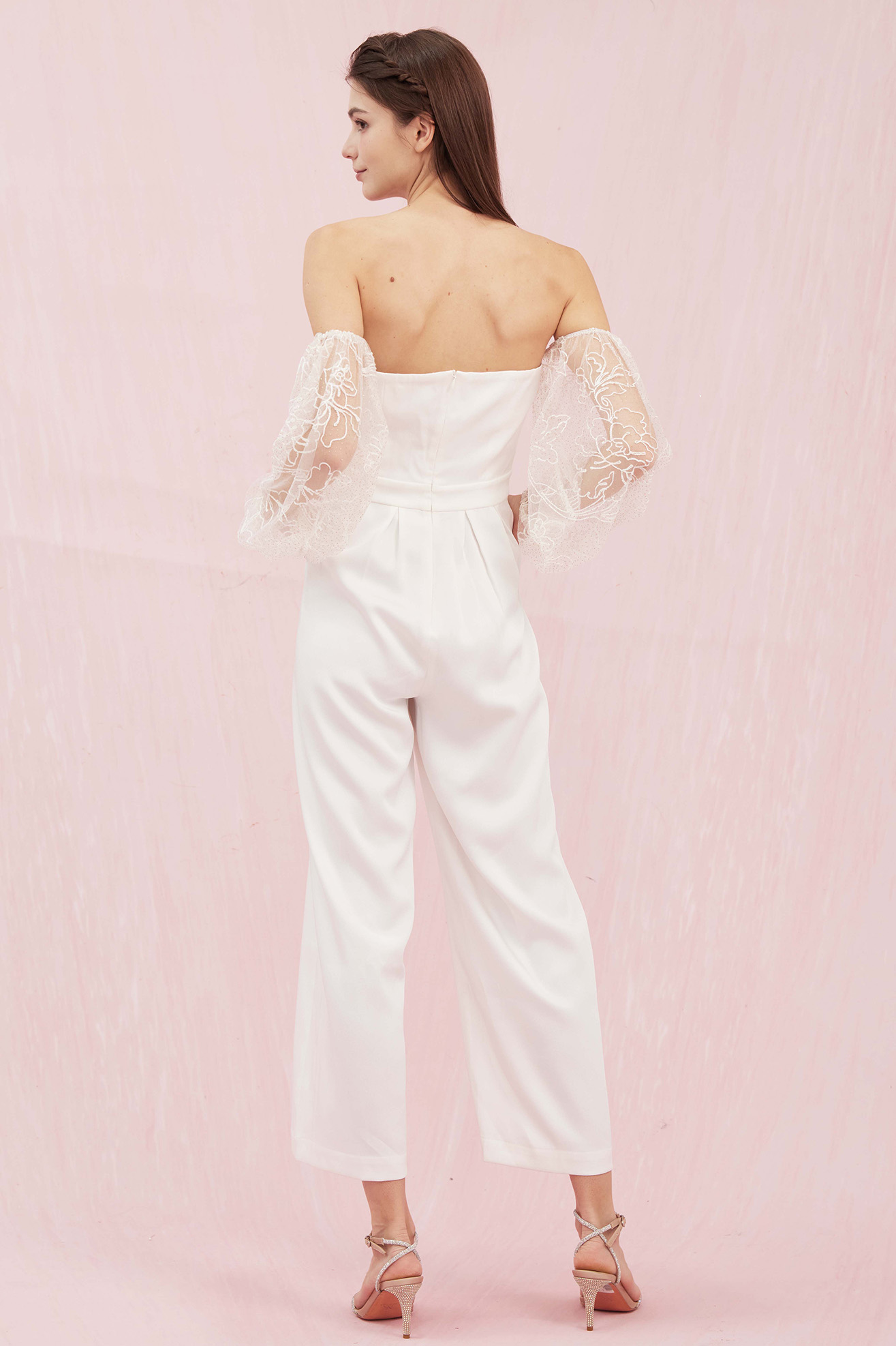 Gwynith White Off Shoulder Jumpsuit