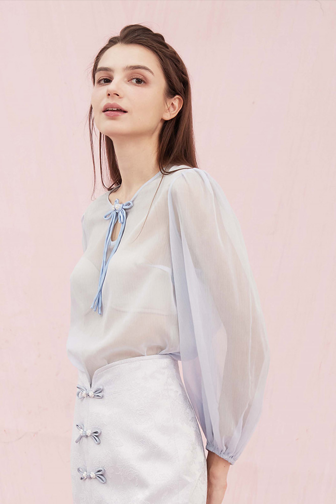 Brucine Blue Long Sleeve Top