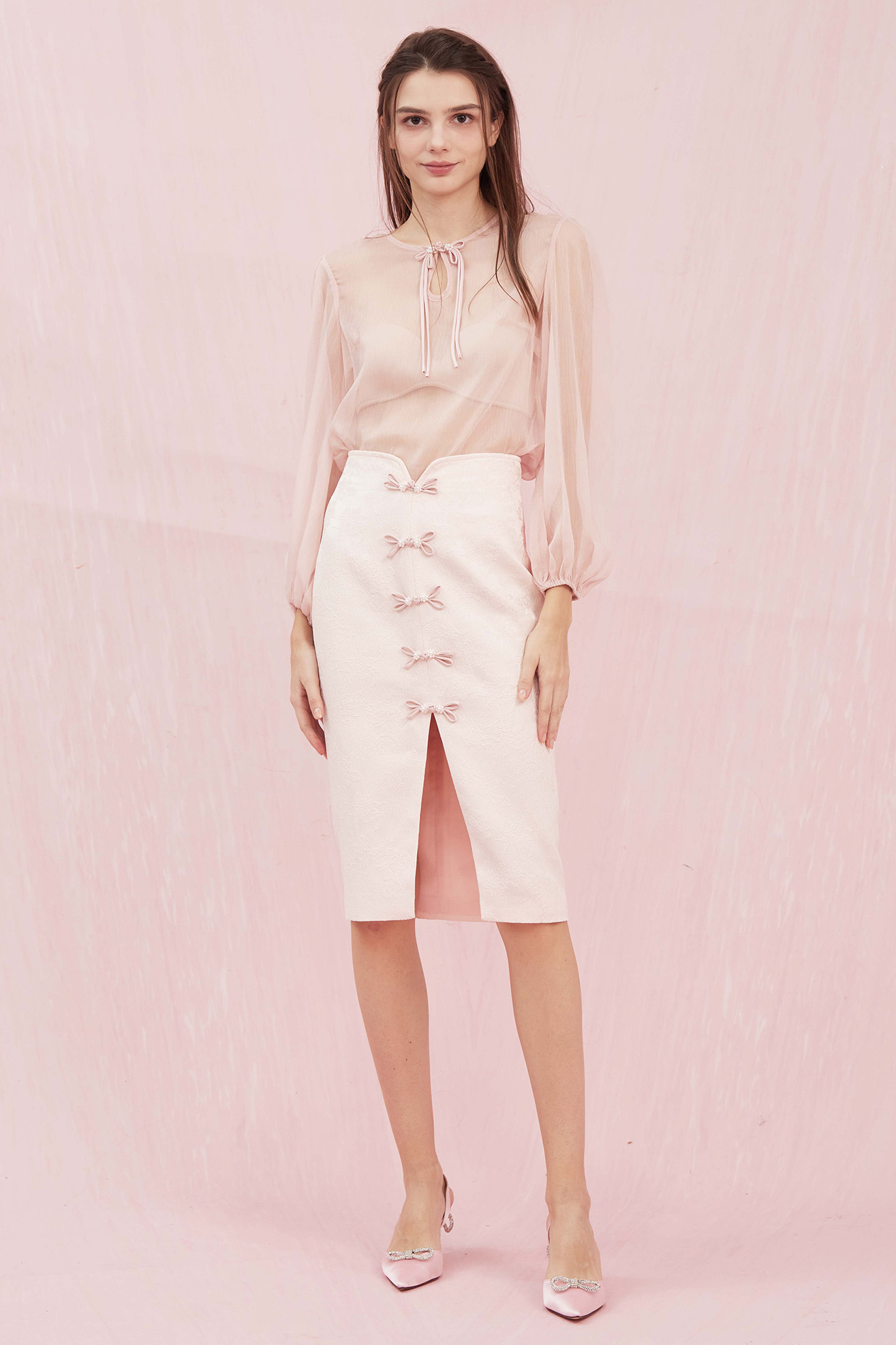 Brucine Pink Long Sleeve Top