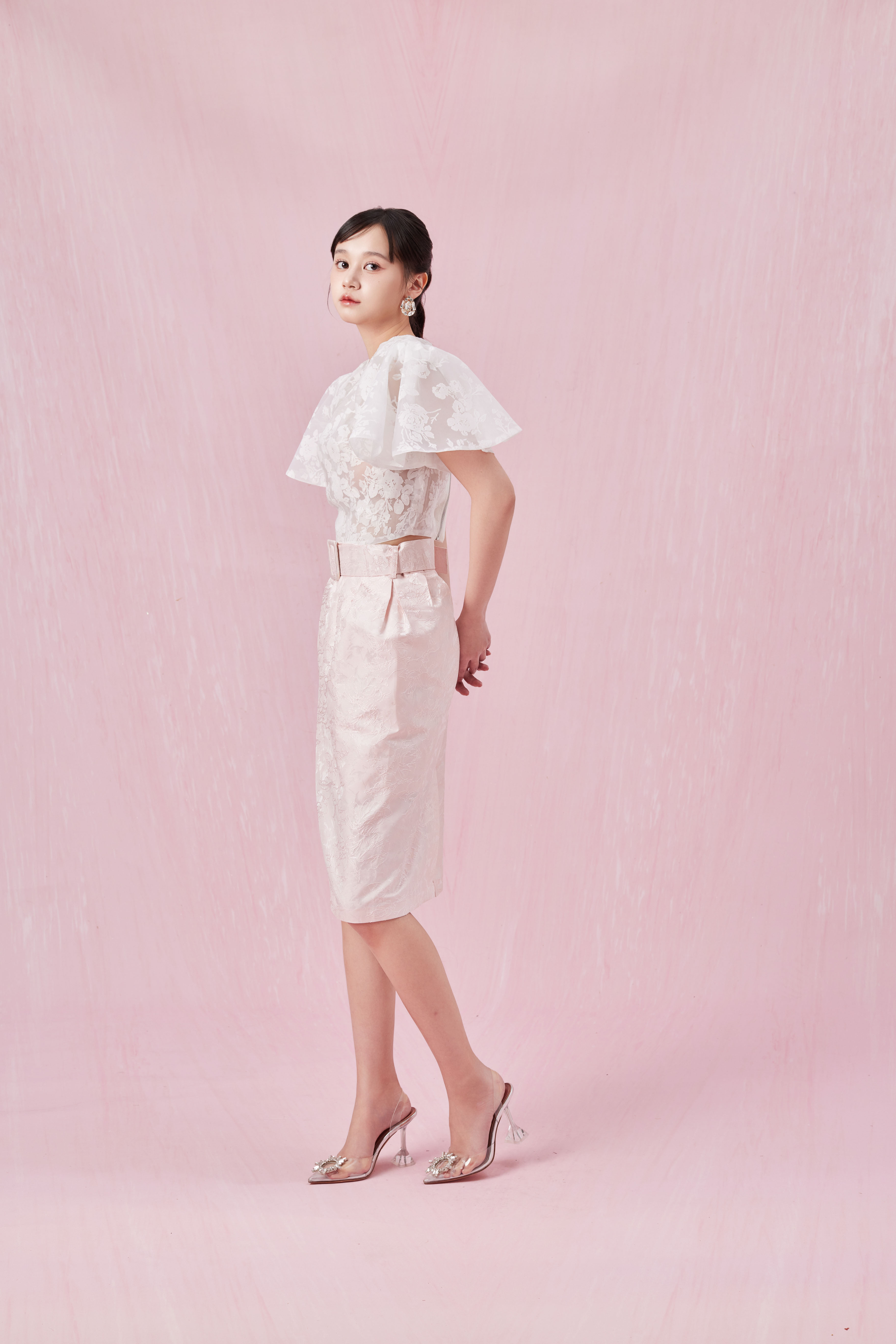 Channell White Rose Mesh Top