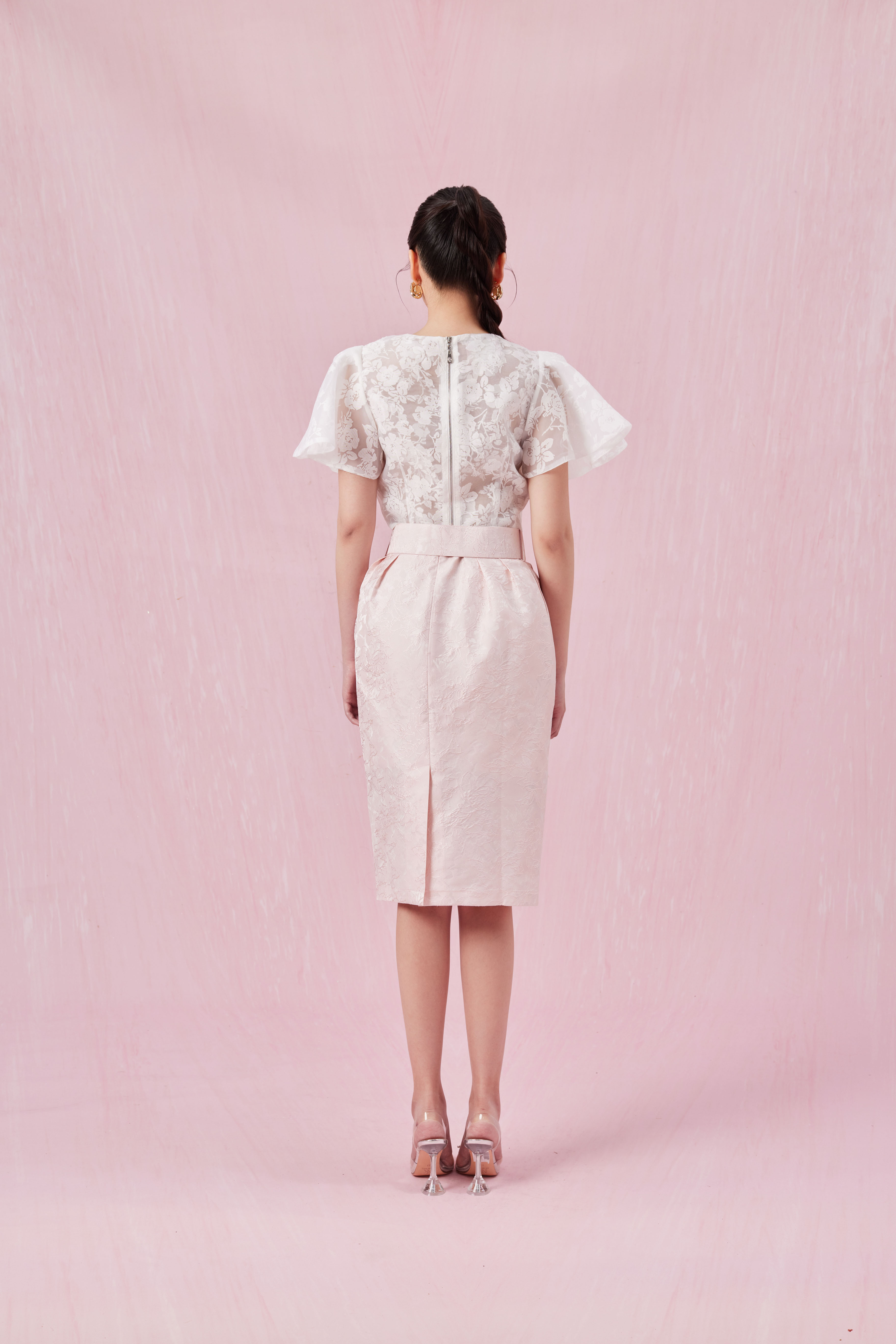 Channell White Rose Mesh Top