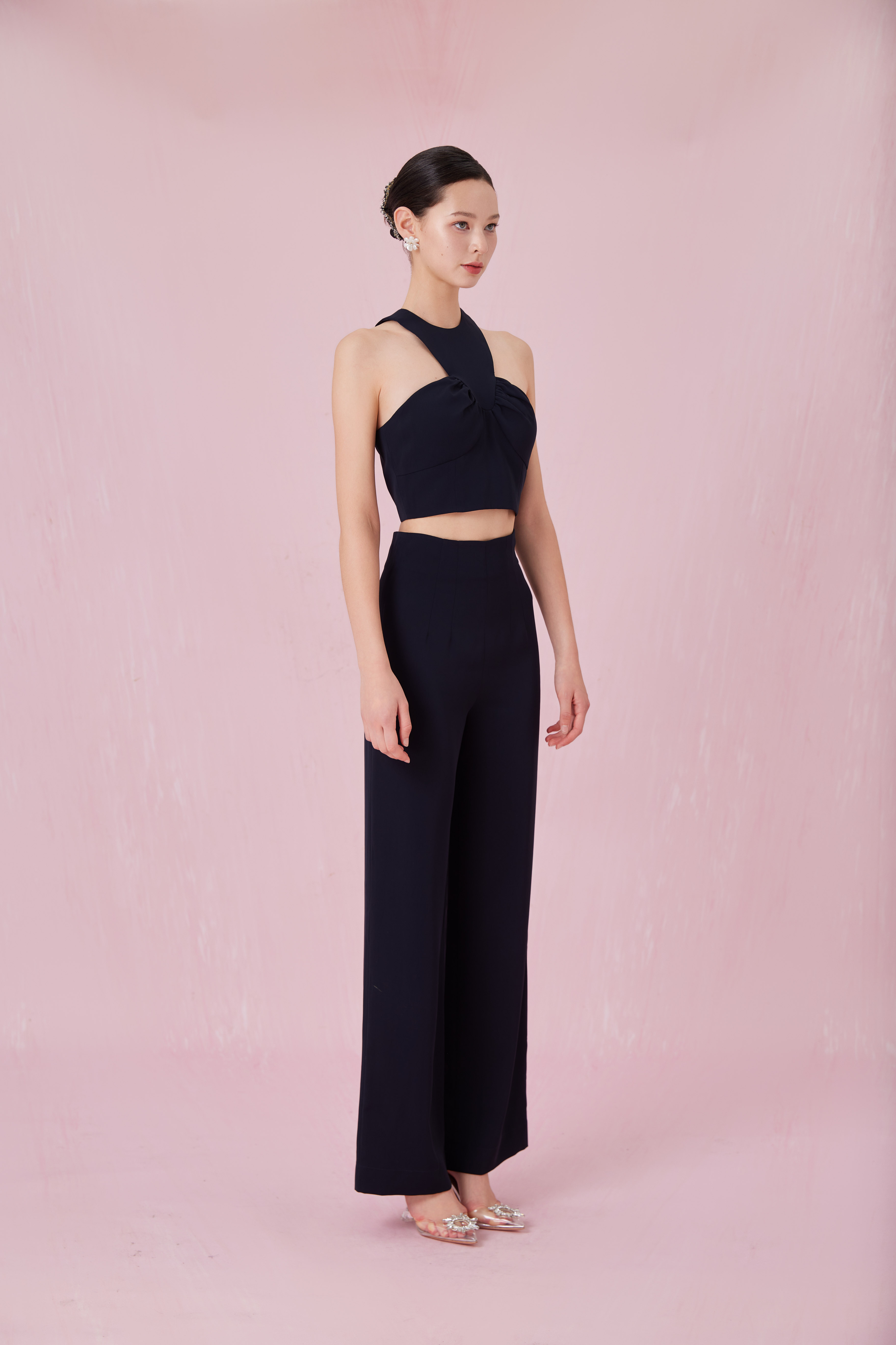 Chantille Navy Blue Flare Pants