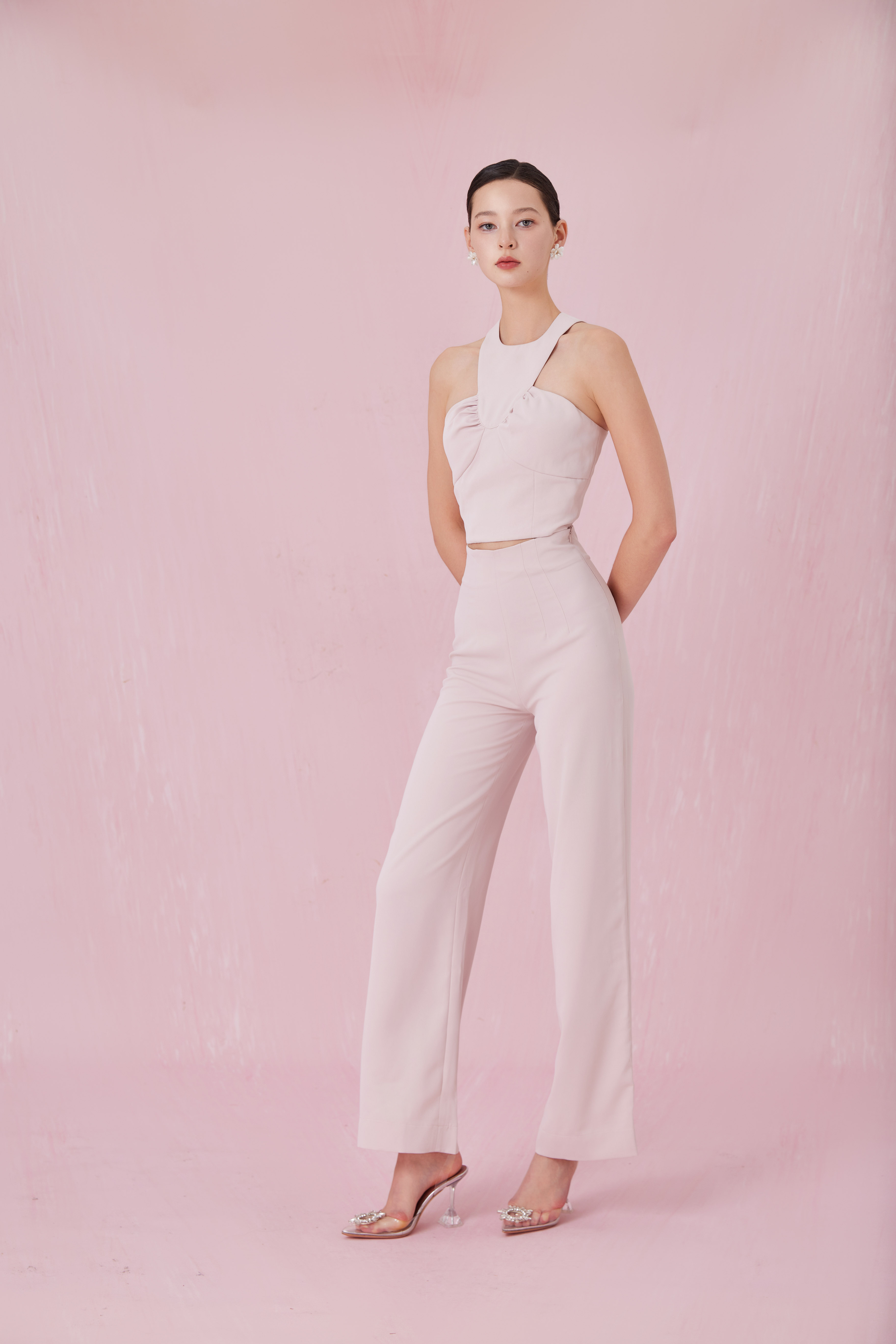 Chantille Pink Padded Halter Top