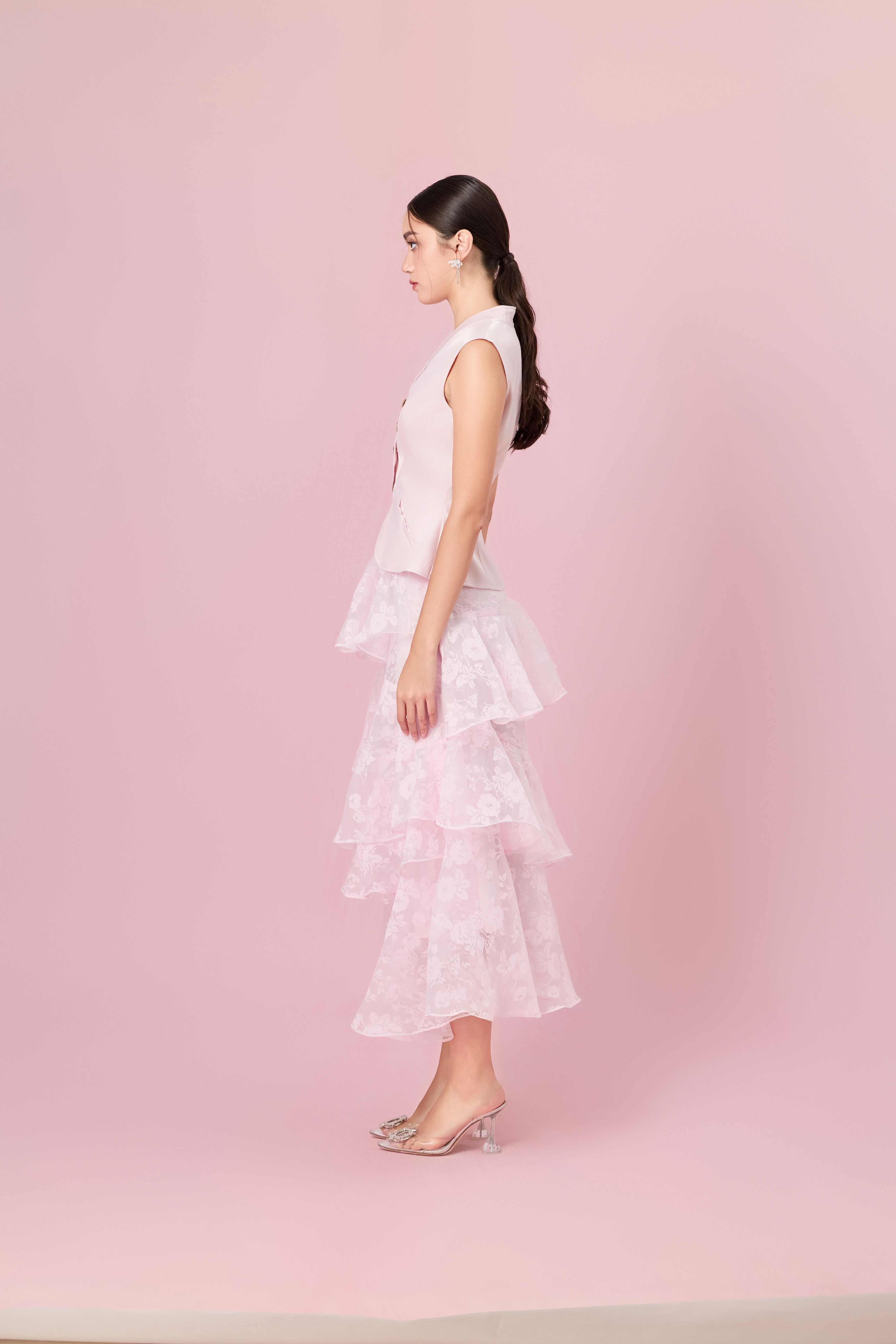 Chantiel Pink Three Button Vest