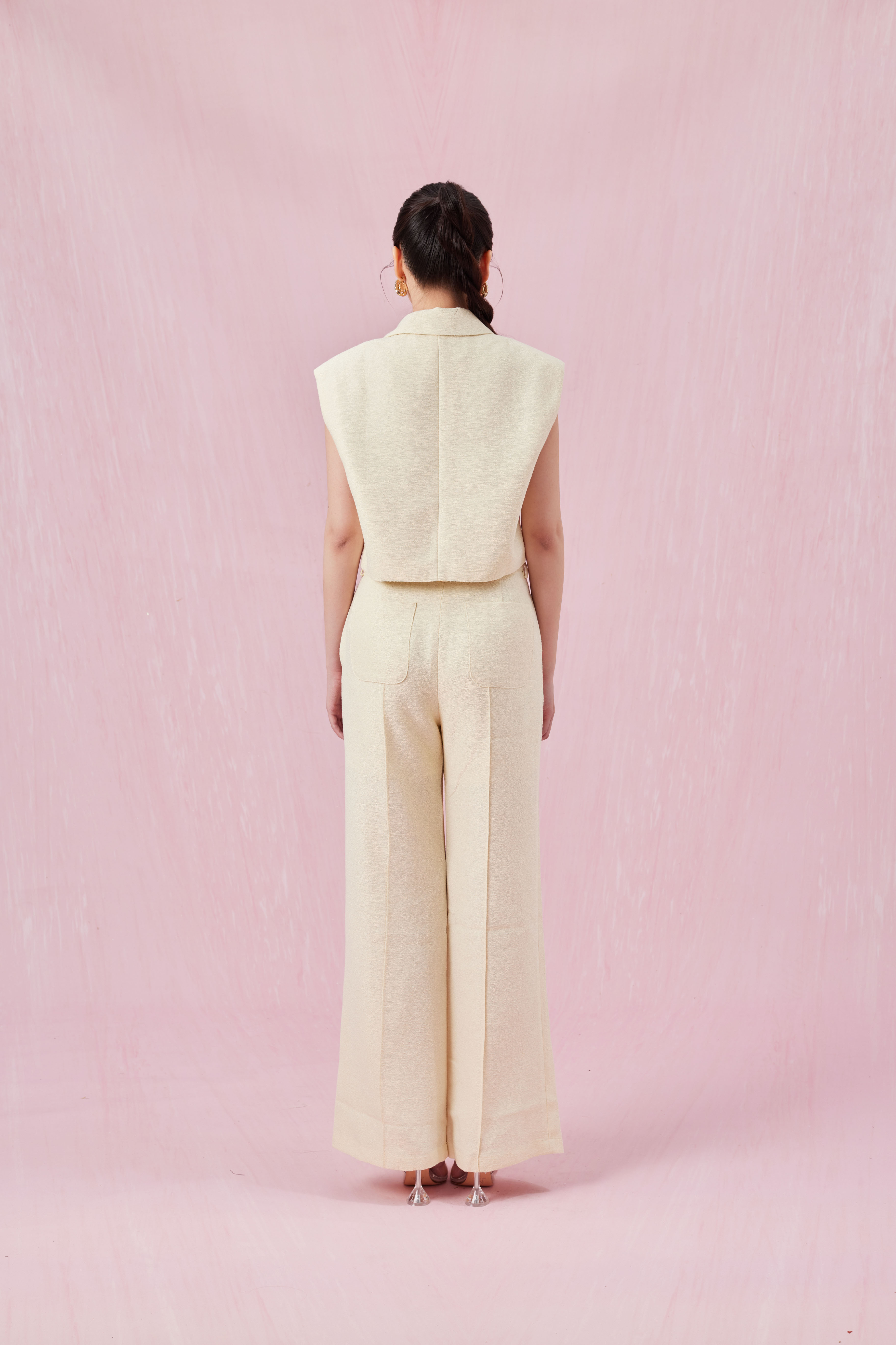 Chantelle Light Yellow Flare Pants