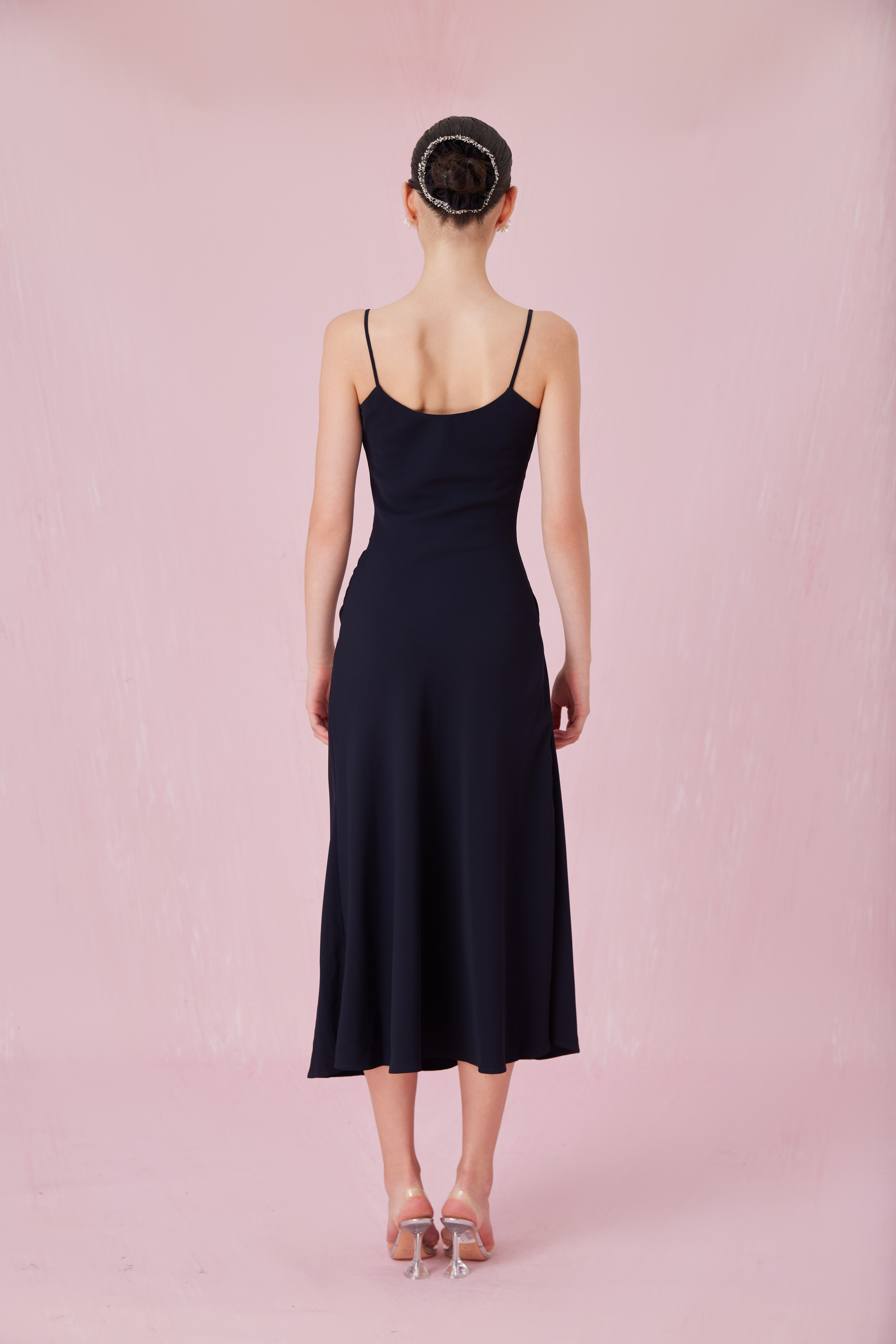 Chantela Navy Spaghetti Dress