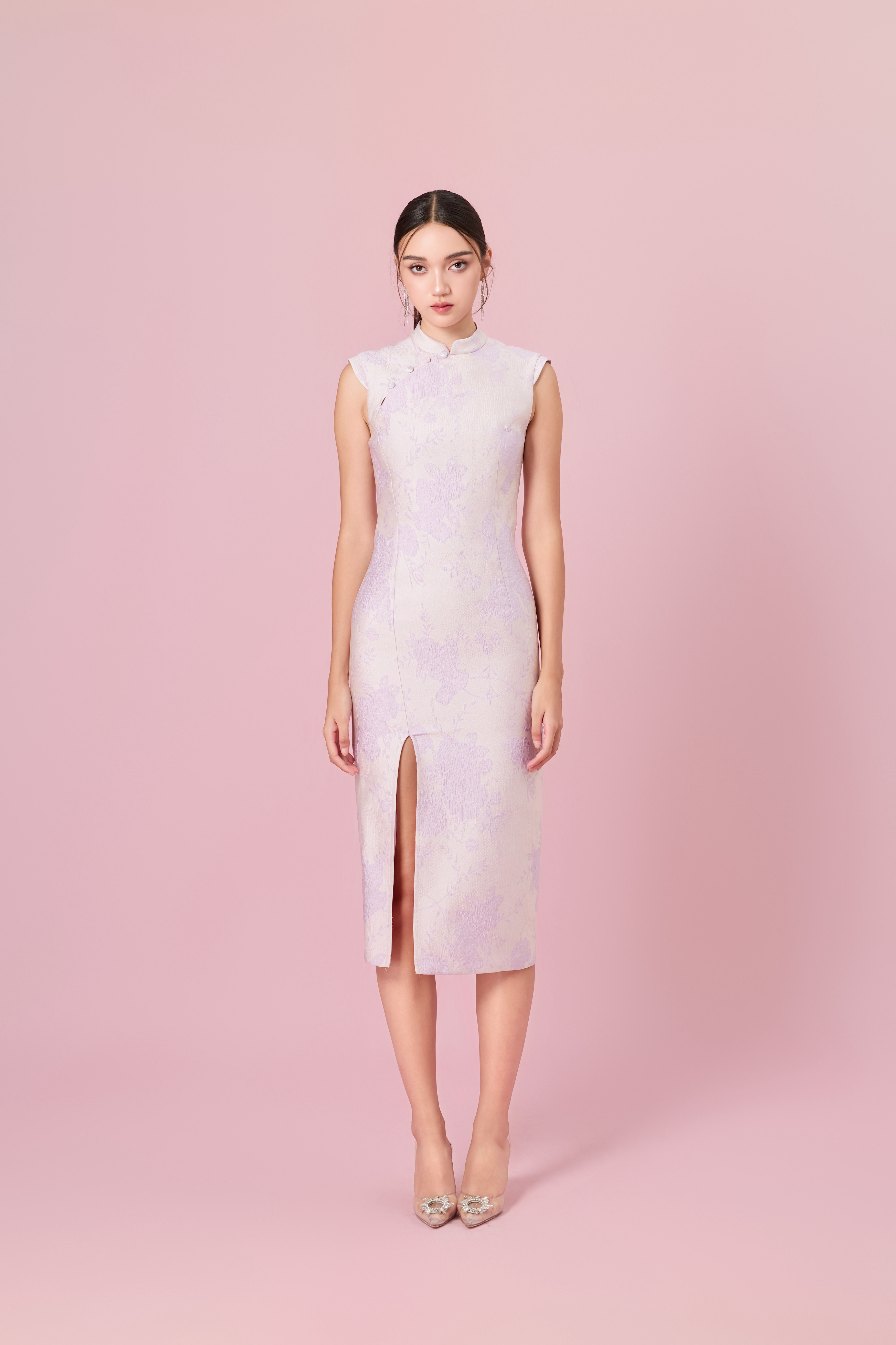 Cendrine Lilac Cheongsam