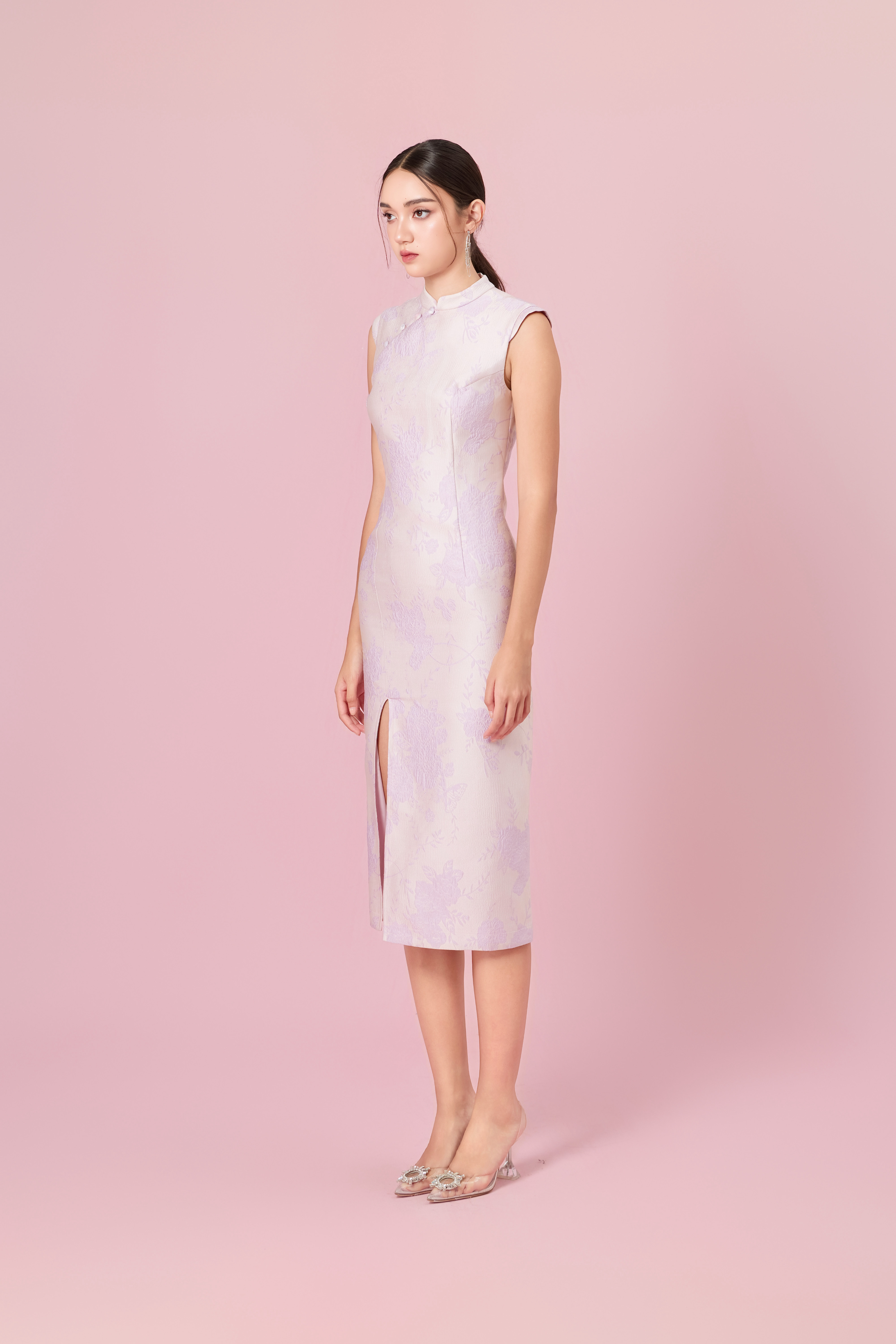 Cendrine Lilac Cheongsam