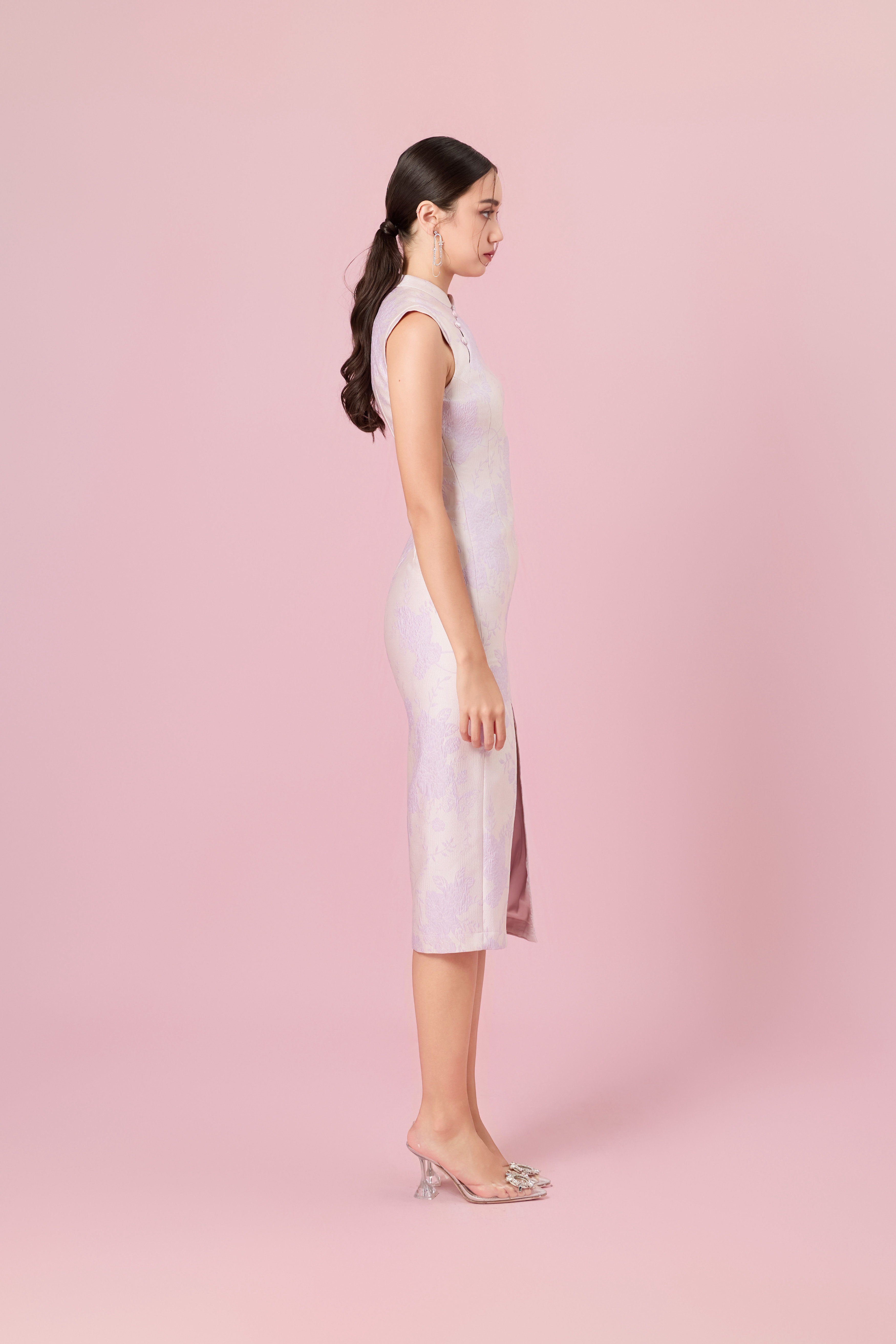 Cendrine Lilac Cheongsam