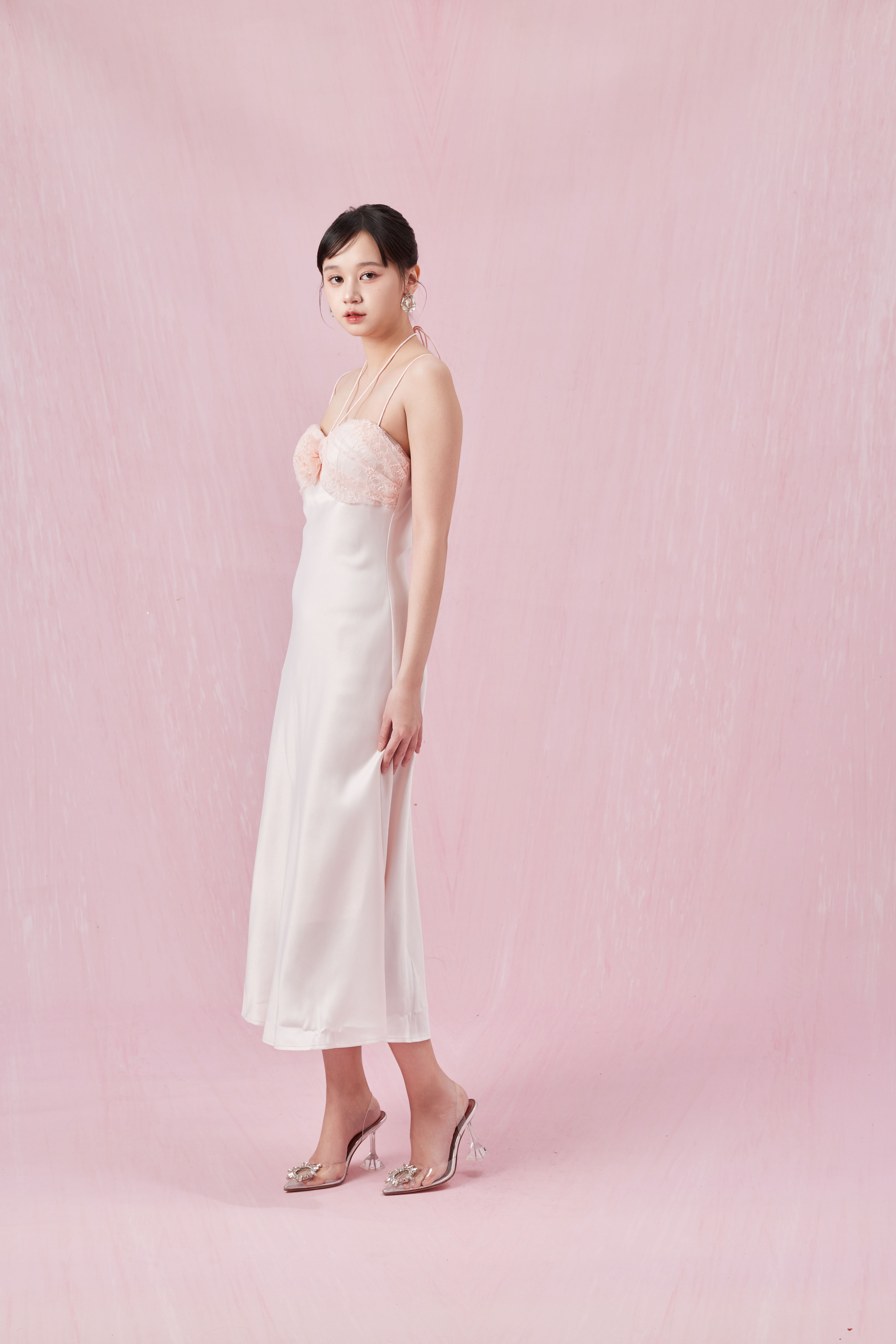 Chantela Pink Spaghetti Strap Dress