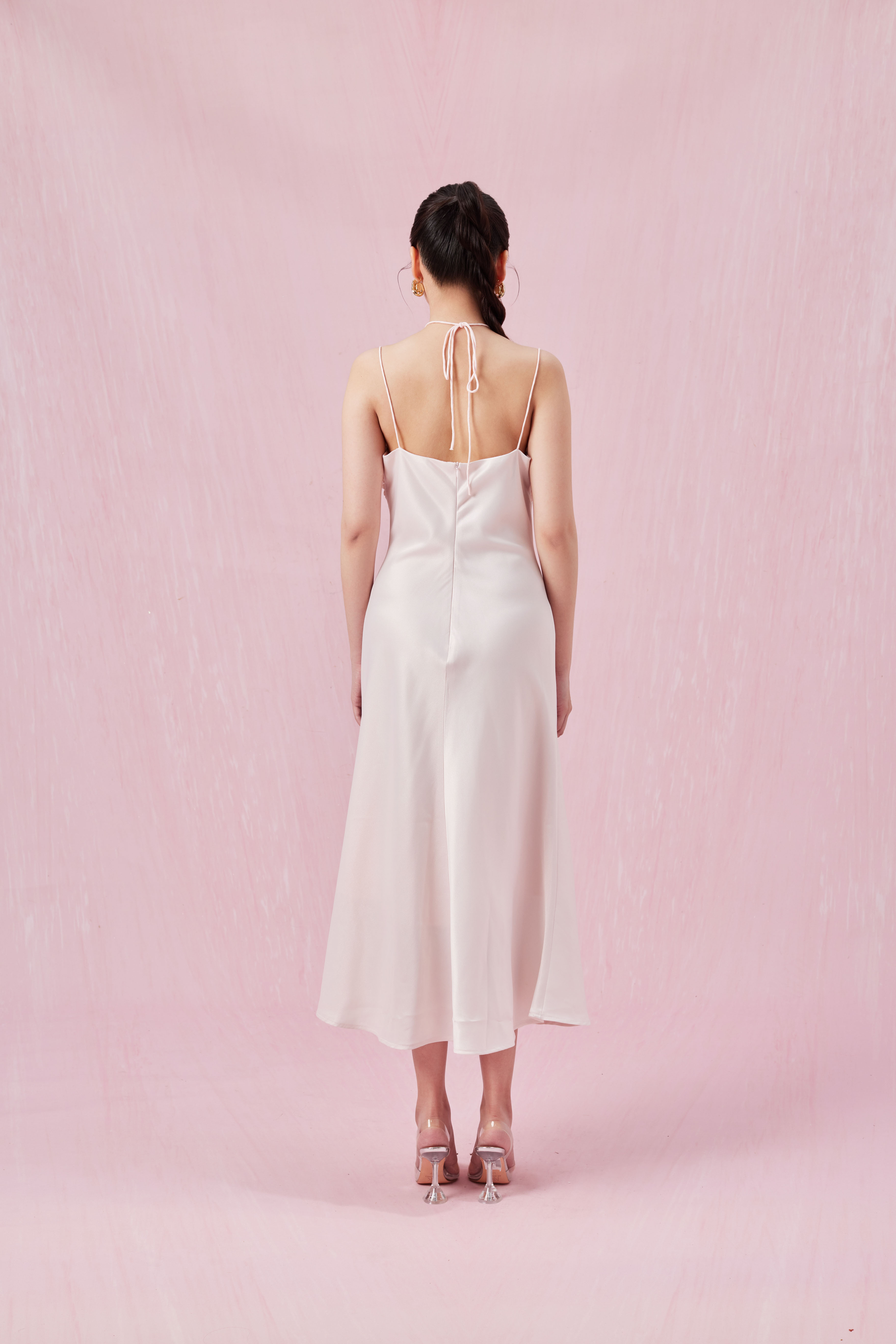 Chantela Pink Spaghetti Strap Dress