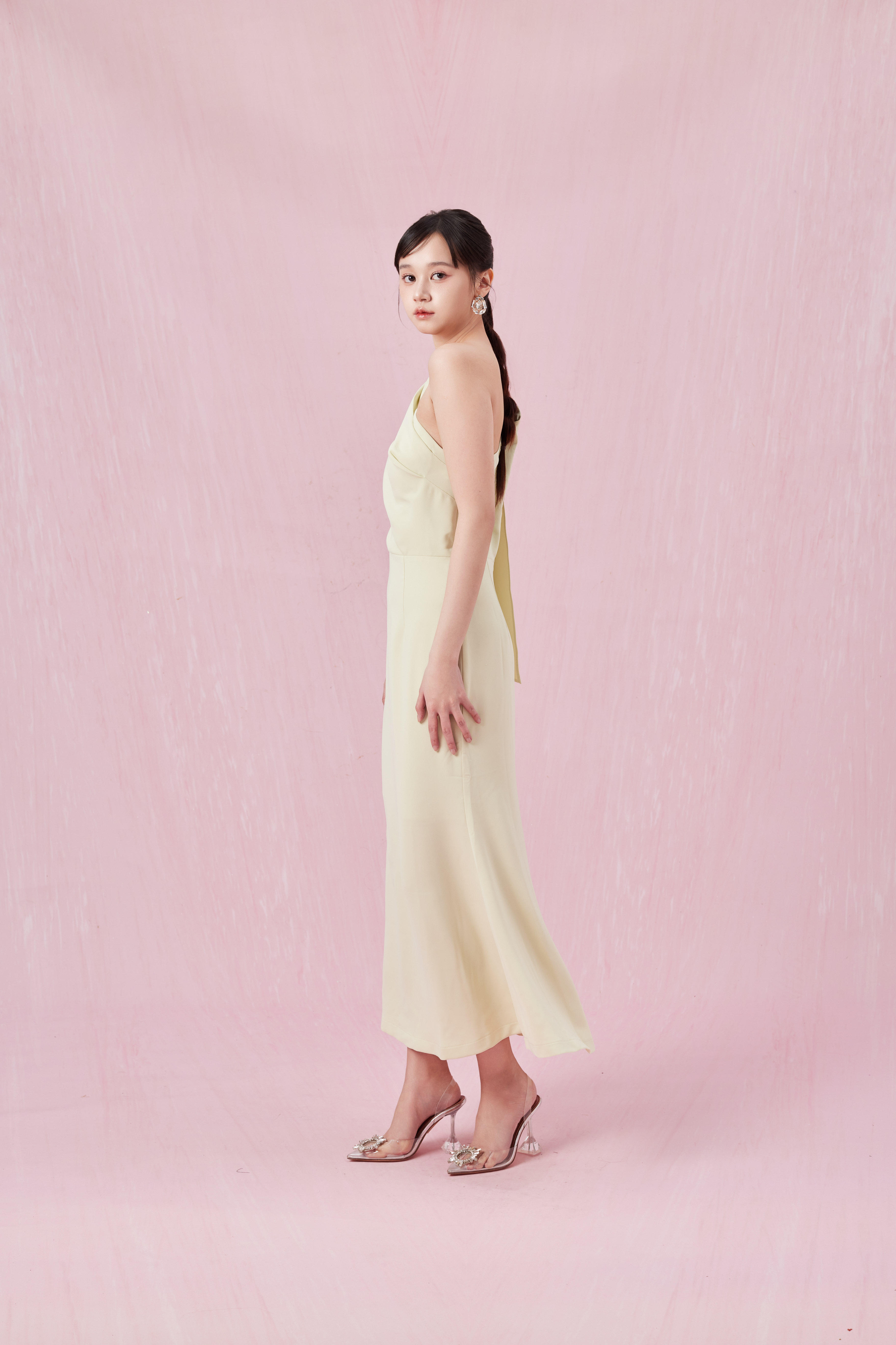 Chantell Light Green Toga Dress