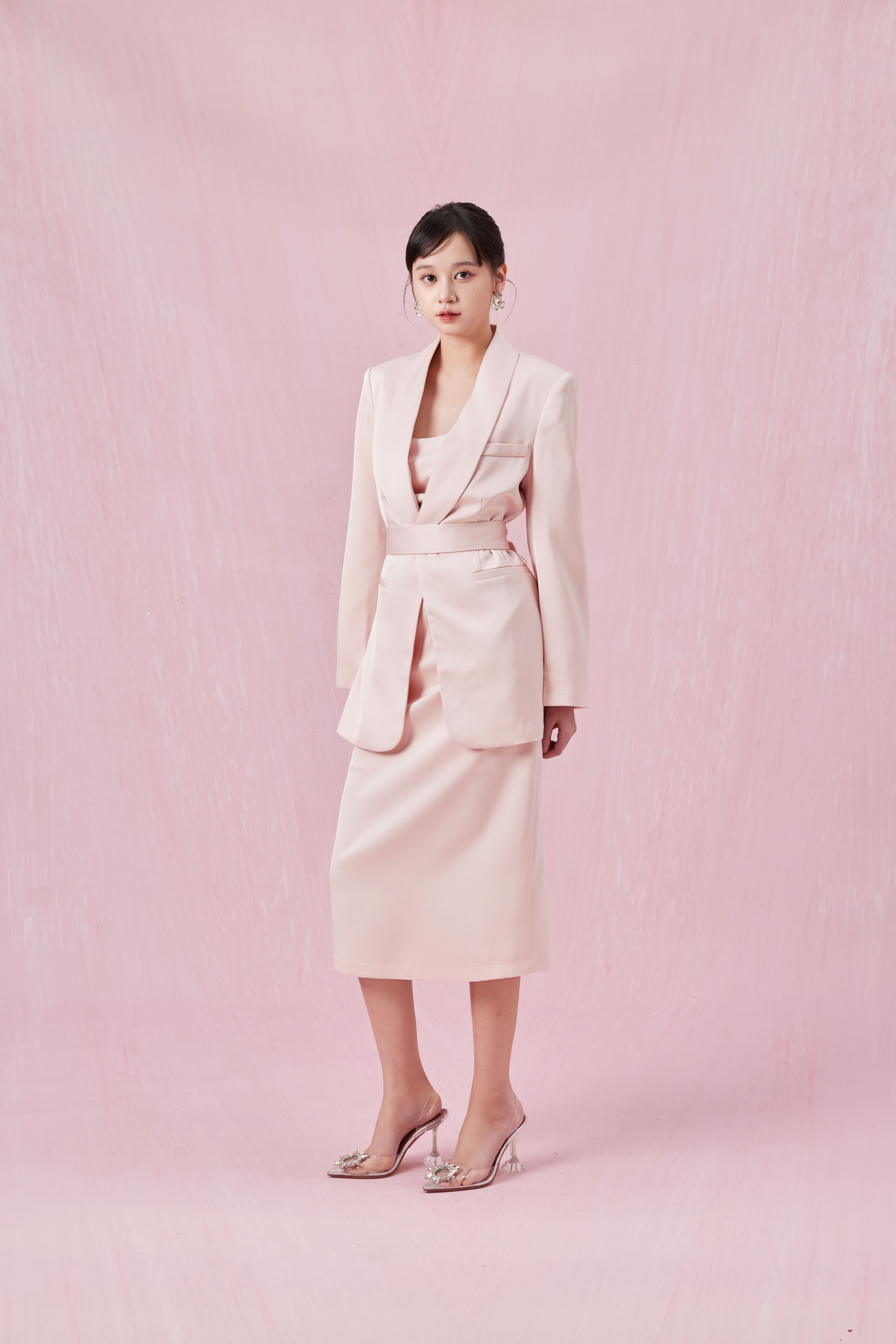 Chantael Pink Wrap Blazer