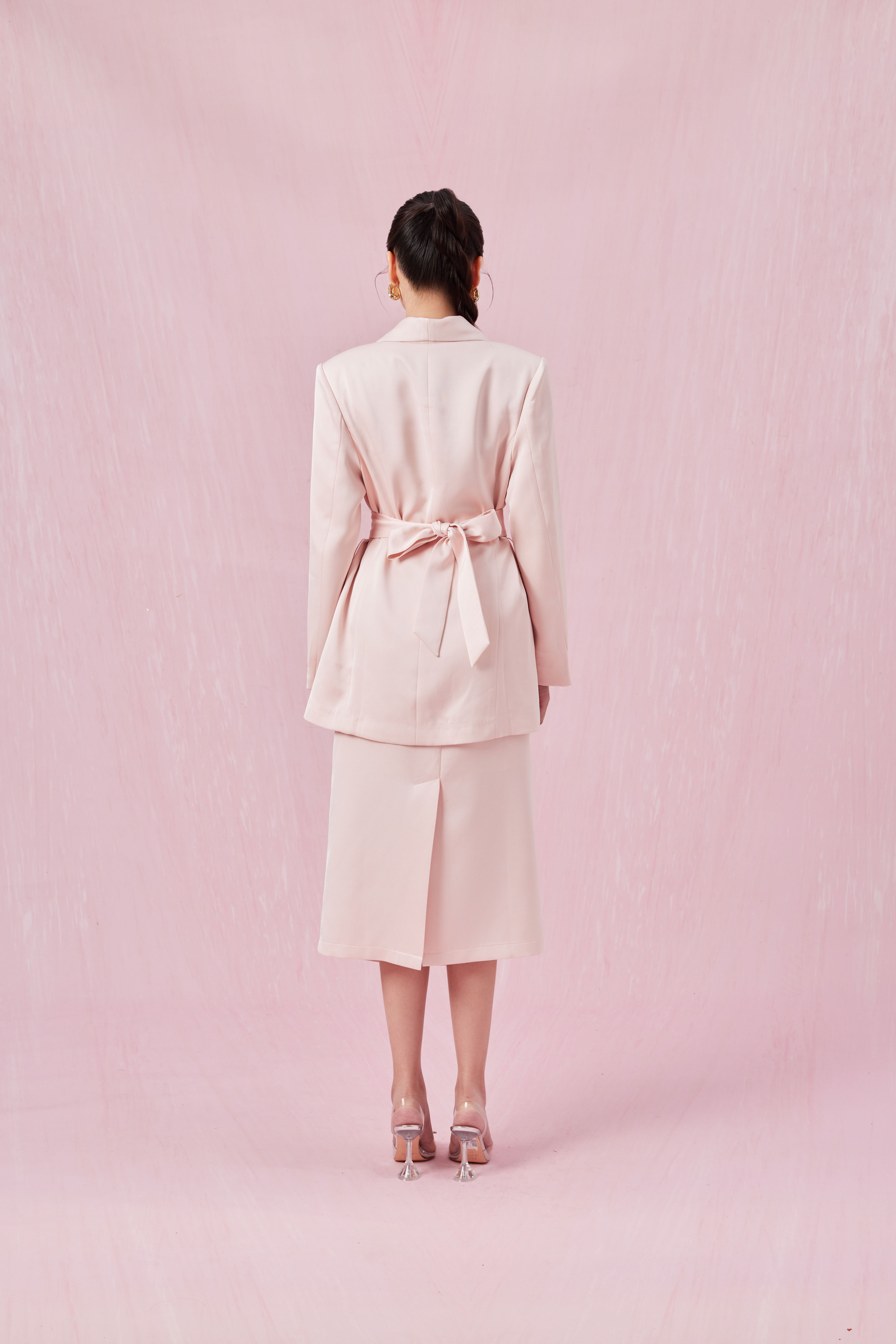 Chantael Pink Wrap Blazer