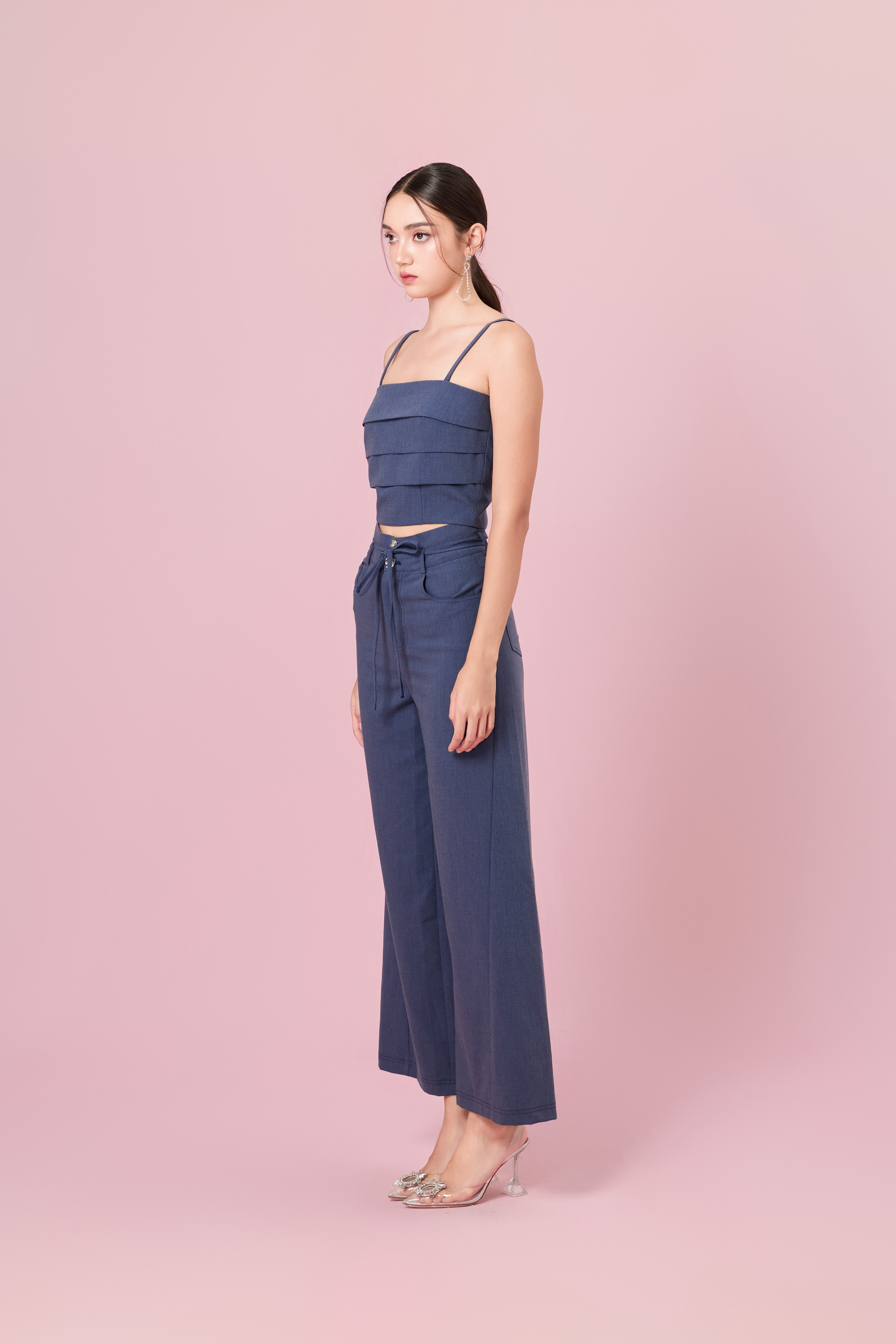 Chauntay Dark Blue Wide Leg Pants