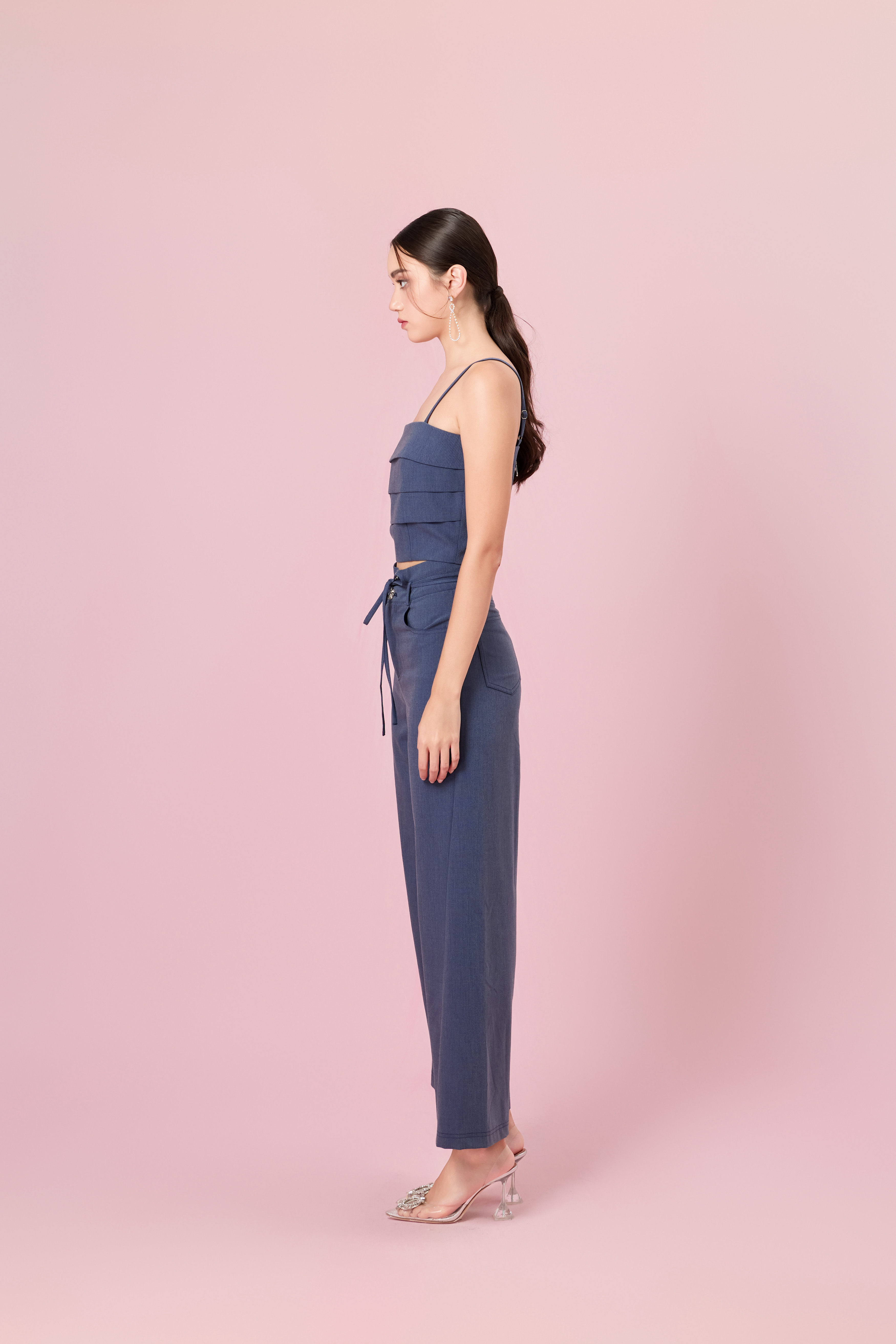 Chauntay Dark Blue Wide Leg Pants