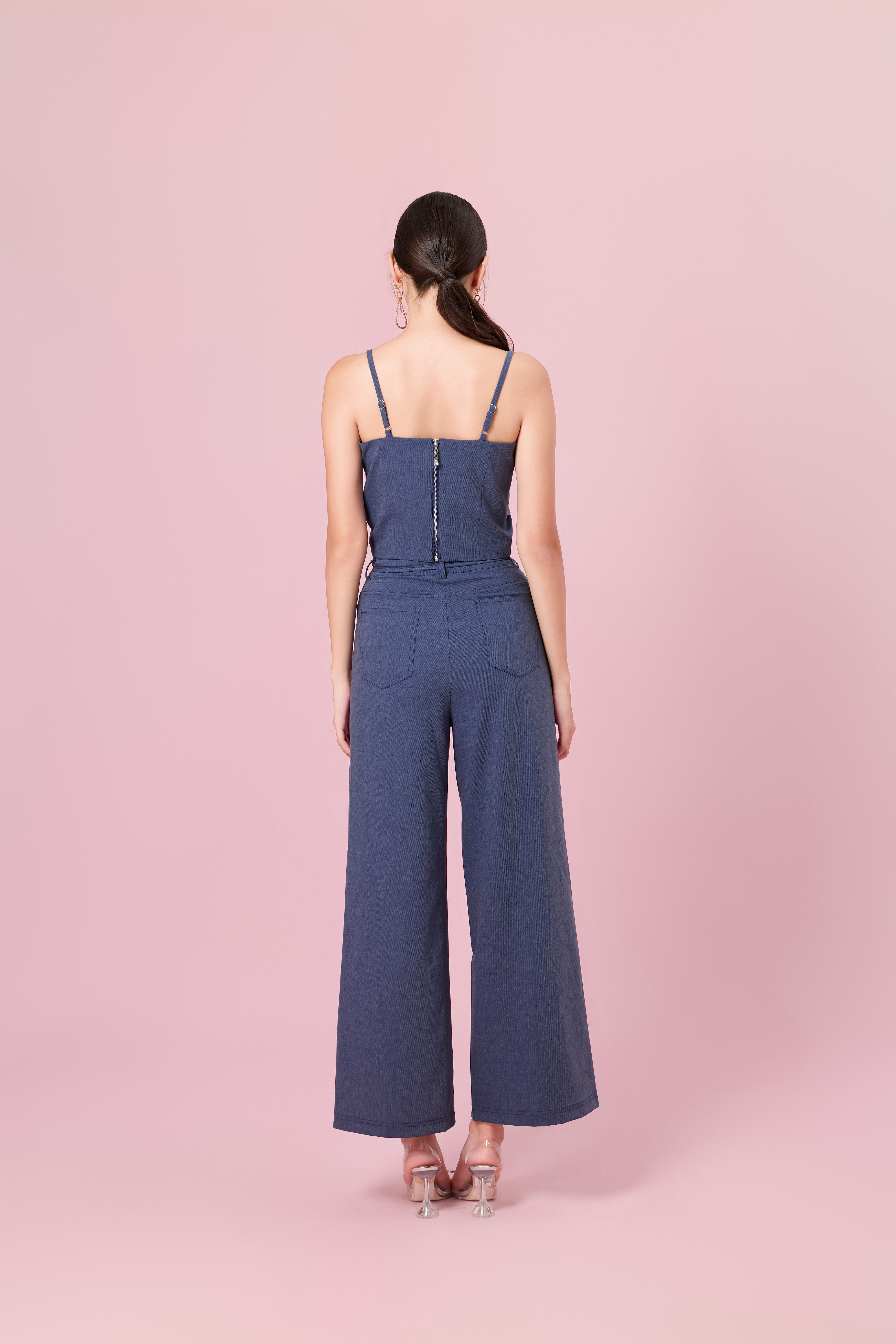 Chauntay Dark Blue Wide Leg Pants