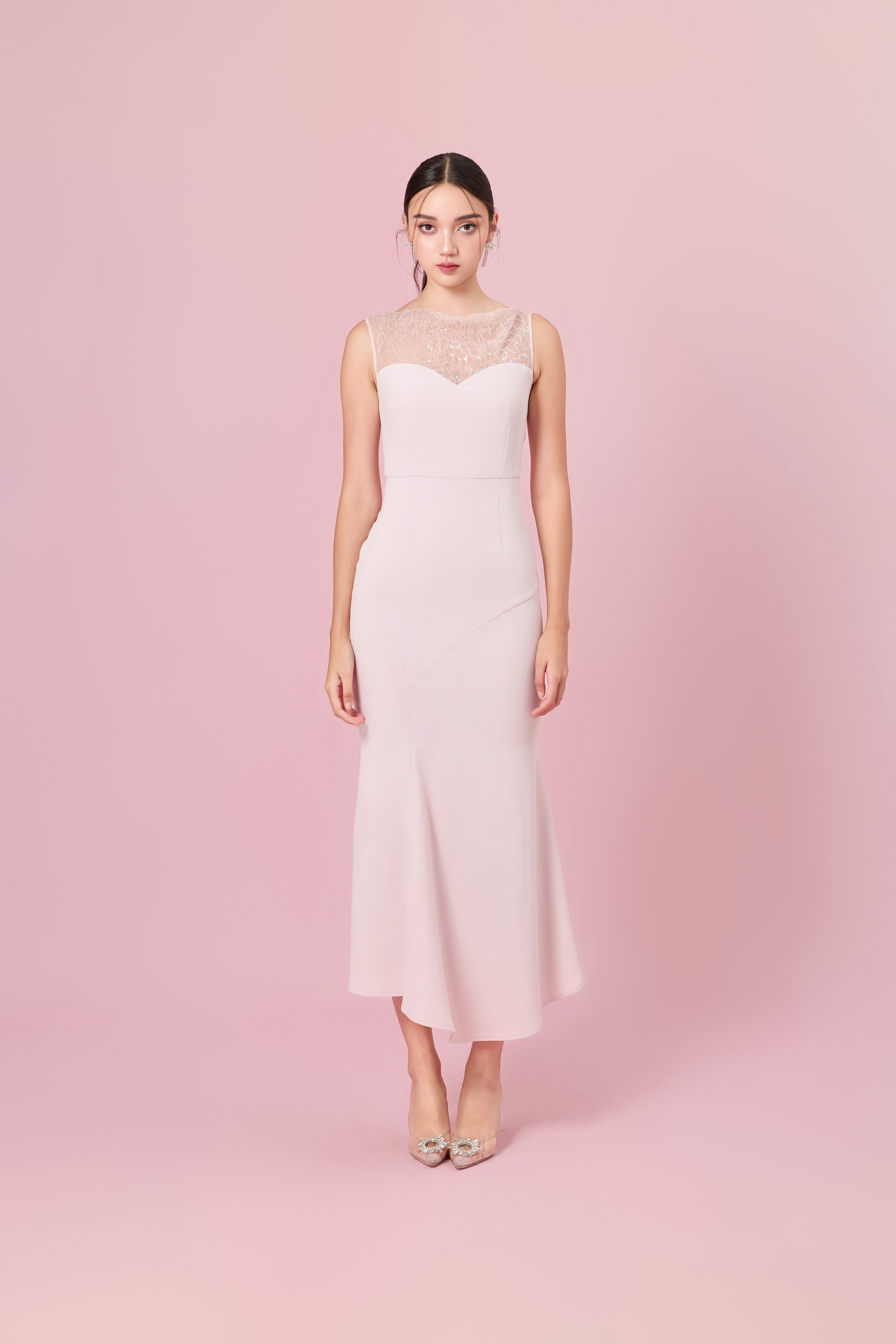 Cherelle Light Pink Mermaid Dress