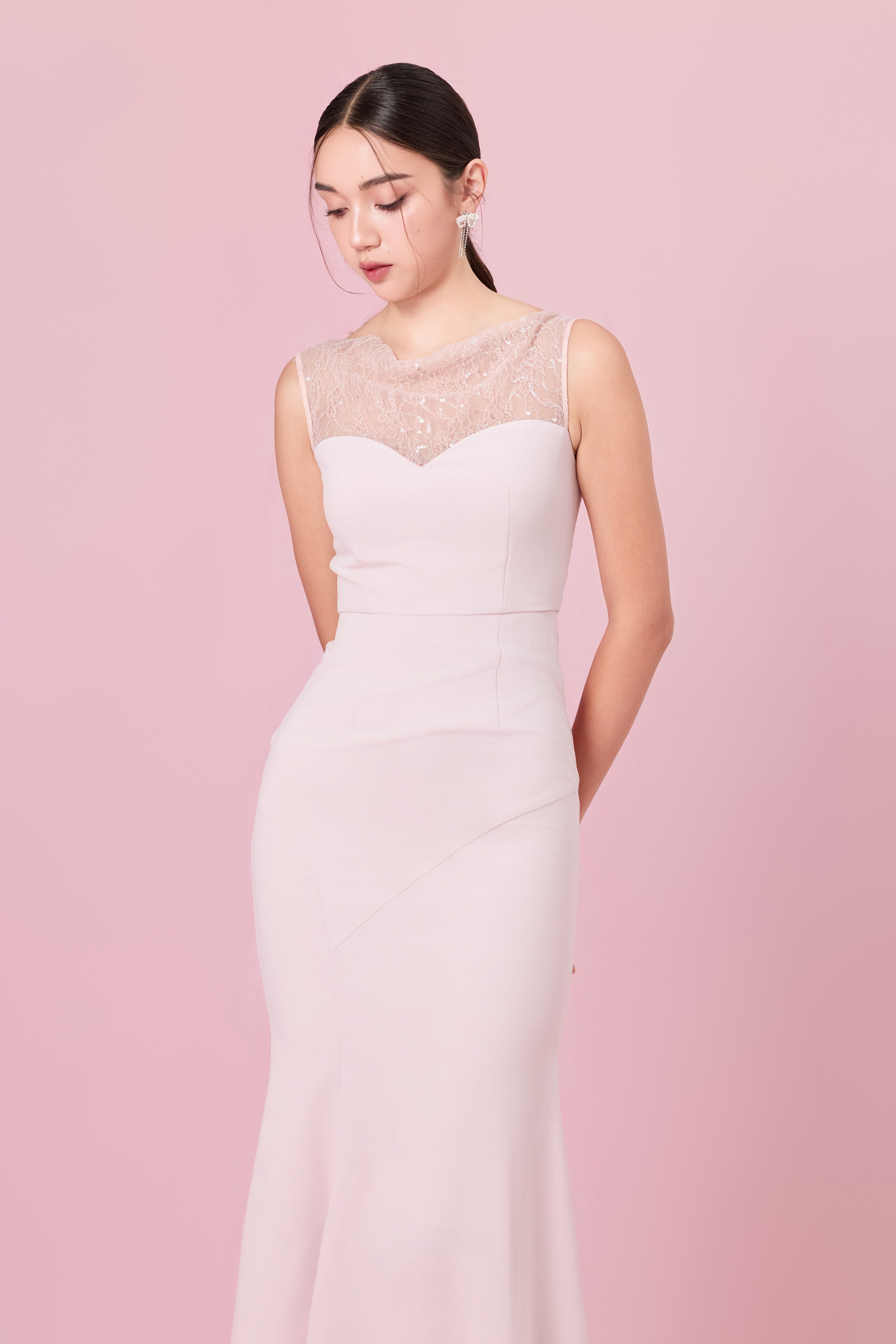Cherelle Light Pink Mermaid Dress