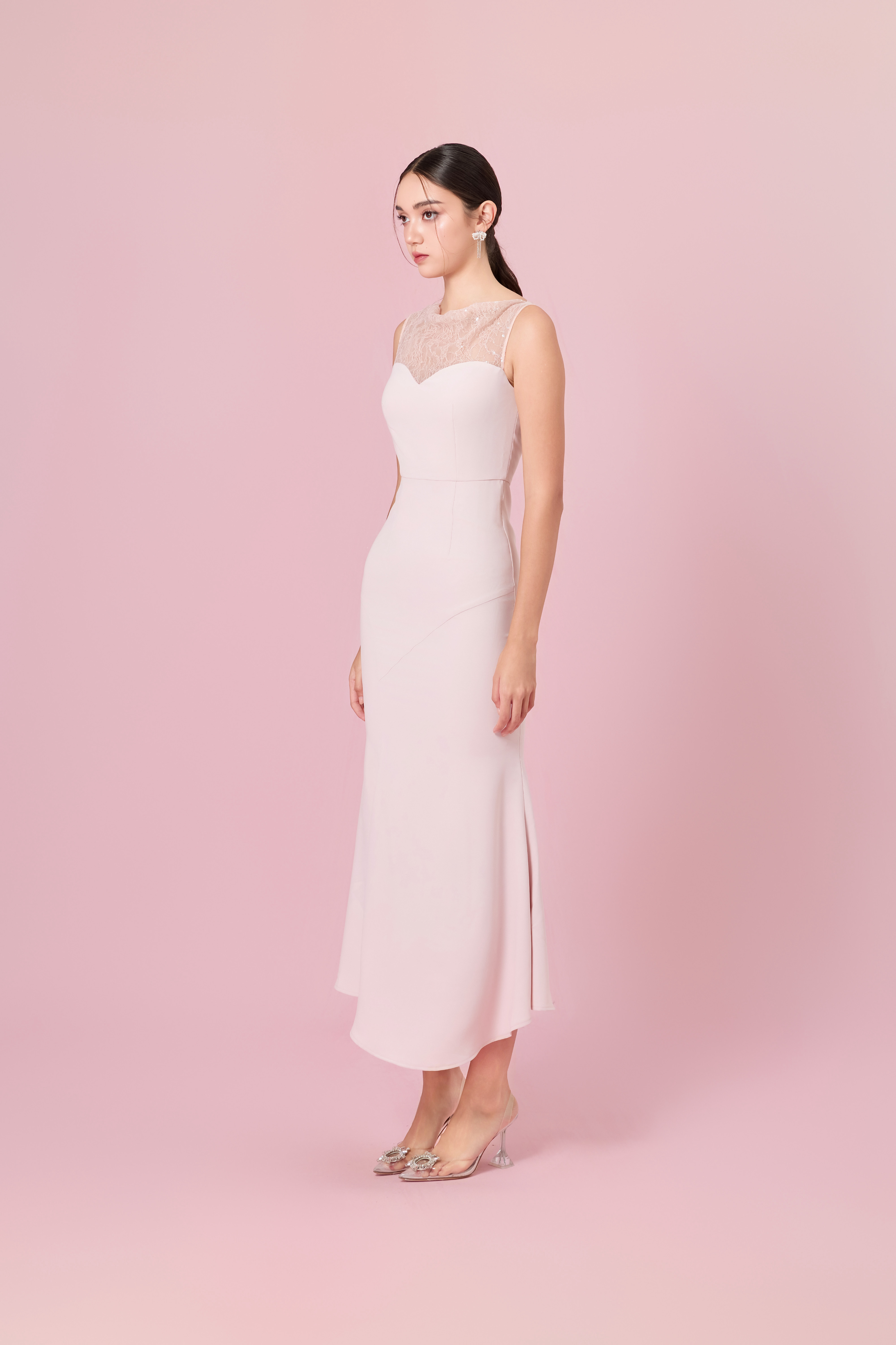 Cherelle Light Pink Mermaid Dress