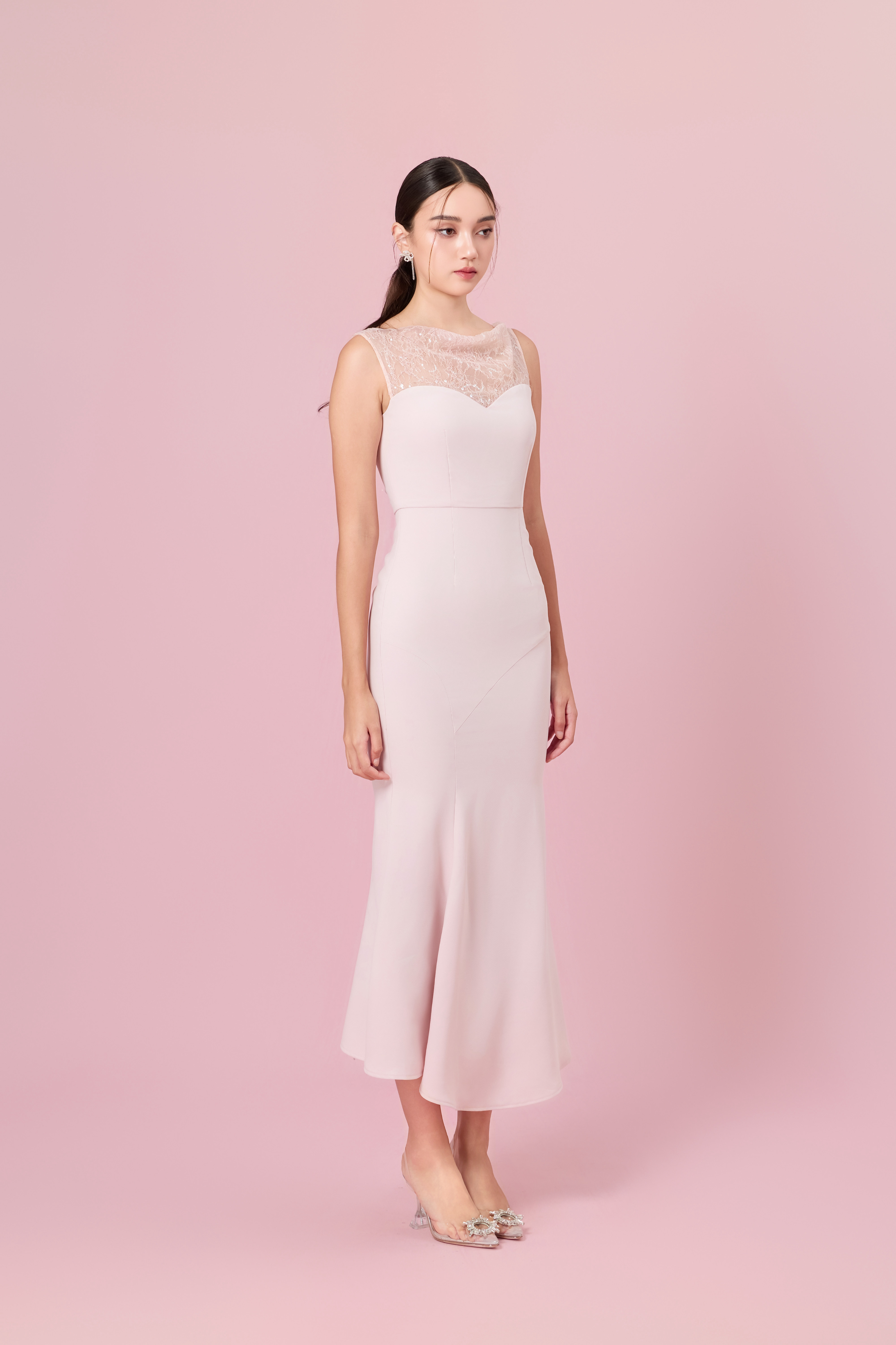 Cherelle Light Pink Mermaid Dress