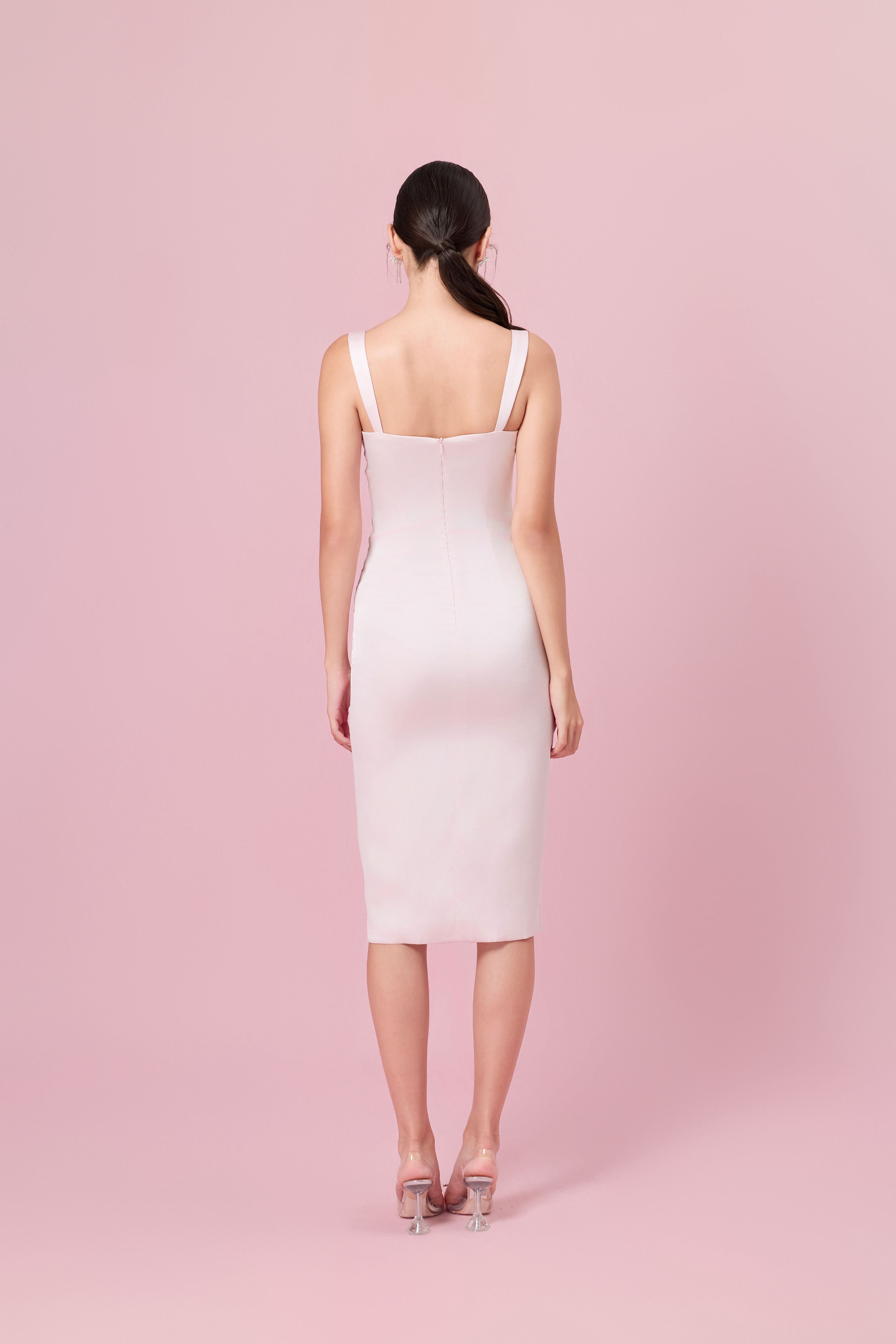 Chantrel Light Pink Modern Wrap Dress
